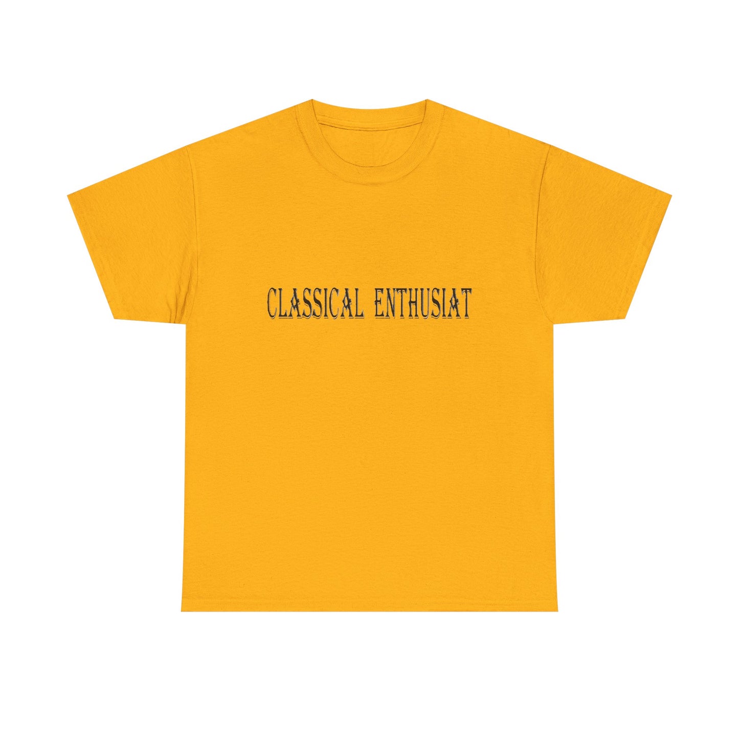 Music Nostalgia CLASSICAL ENTHUSIAST Unisex Cotton Shirt, Colorful Boho and Hippie Style Top, Artistic Typographic Design Shirt