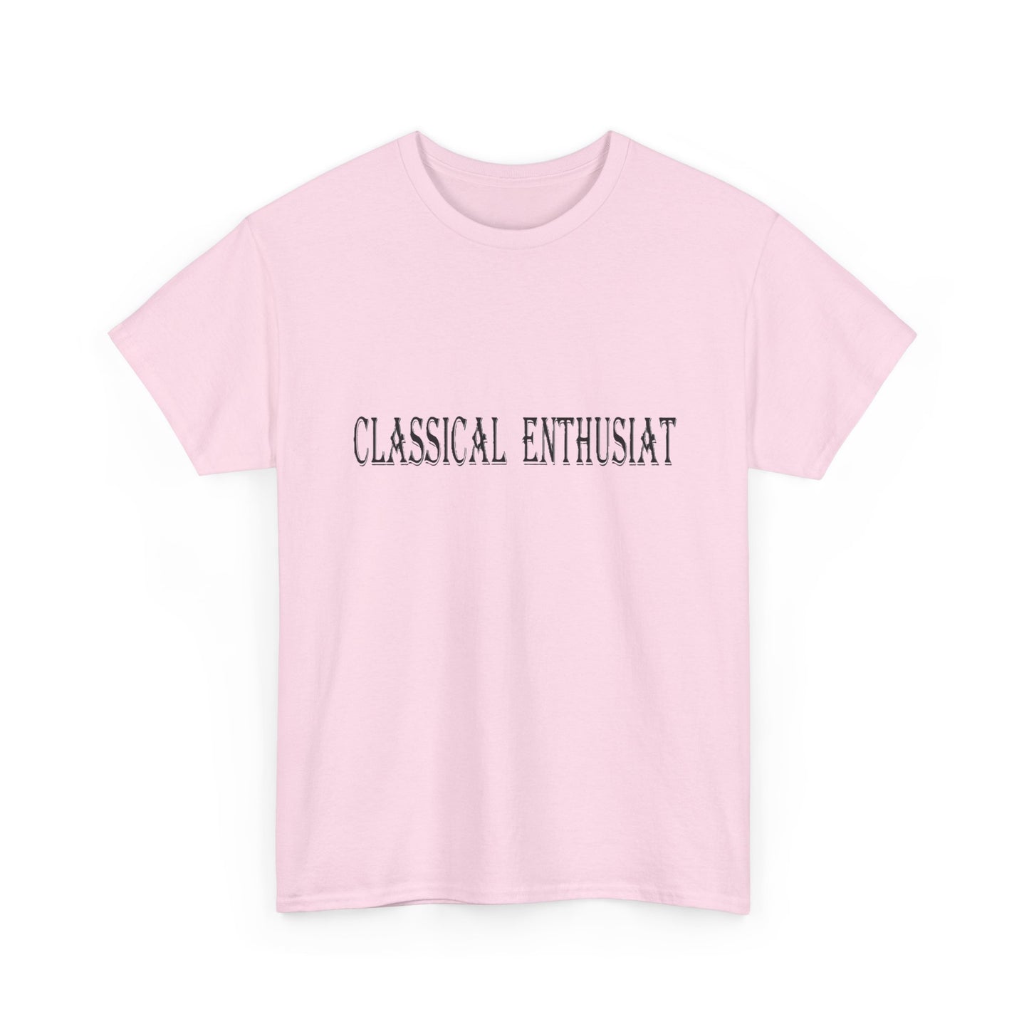 Music Nostalgia CLASSICAL ENTHUSIAST Unisex Cotton Shirt, Colorful Boho and Hippie Style Top, Artistic Typographic Design Shirt
