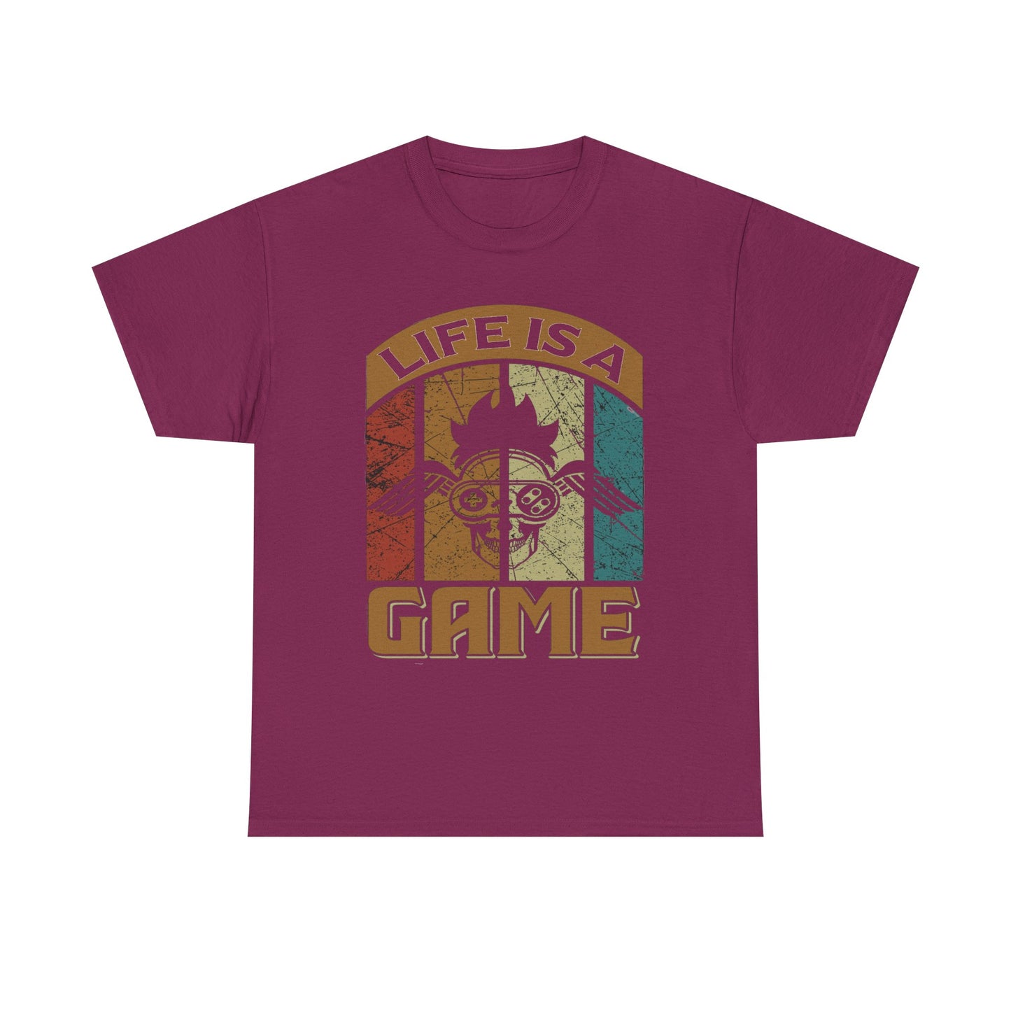 Retro Wisdom Unisex Tee, Life is a Game Graphic T-Shirt, Words of Wisdom Shirt, Vintage Inspirational Tee, Quote Tee Gift, Retro Graphic Tee