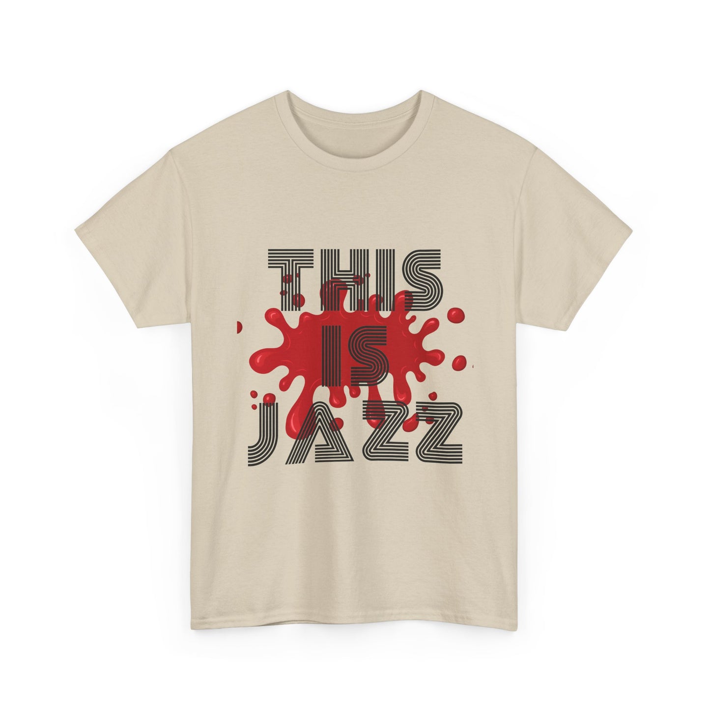Music Nostalgia This Is Jazz Unisex Cotton Tee, Colorful Boho and Hippie Style Top, Artistic Typographic Design