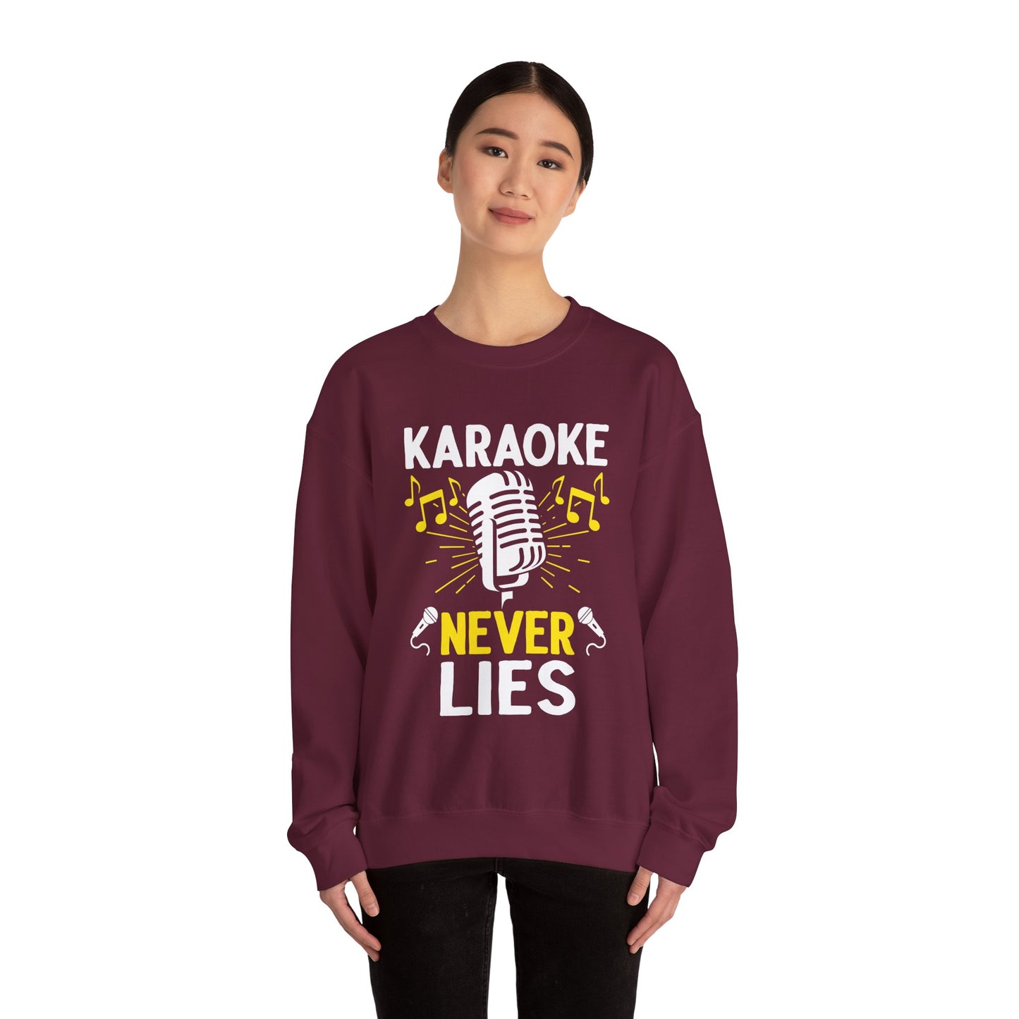 Karaoke Vibe Sweatshirt, Sing-Along Nostalgia Jumper, Music Party Pullover, Karaoke Never Lies Crewneck, Funny Singing Gift