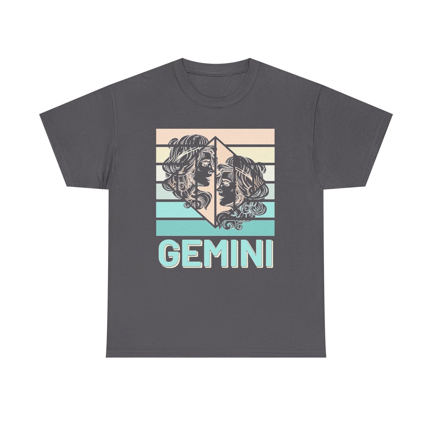 Gemini Zodiac Heavy Cotton Tee, Perfect for Astrology Lovers, Birthday Gifts, Casual Wear, Star Sign Apparel, Vintage Unisex Graphic Tee