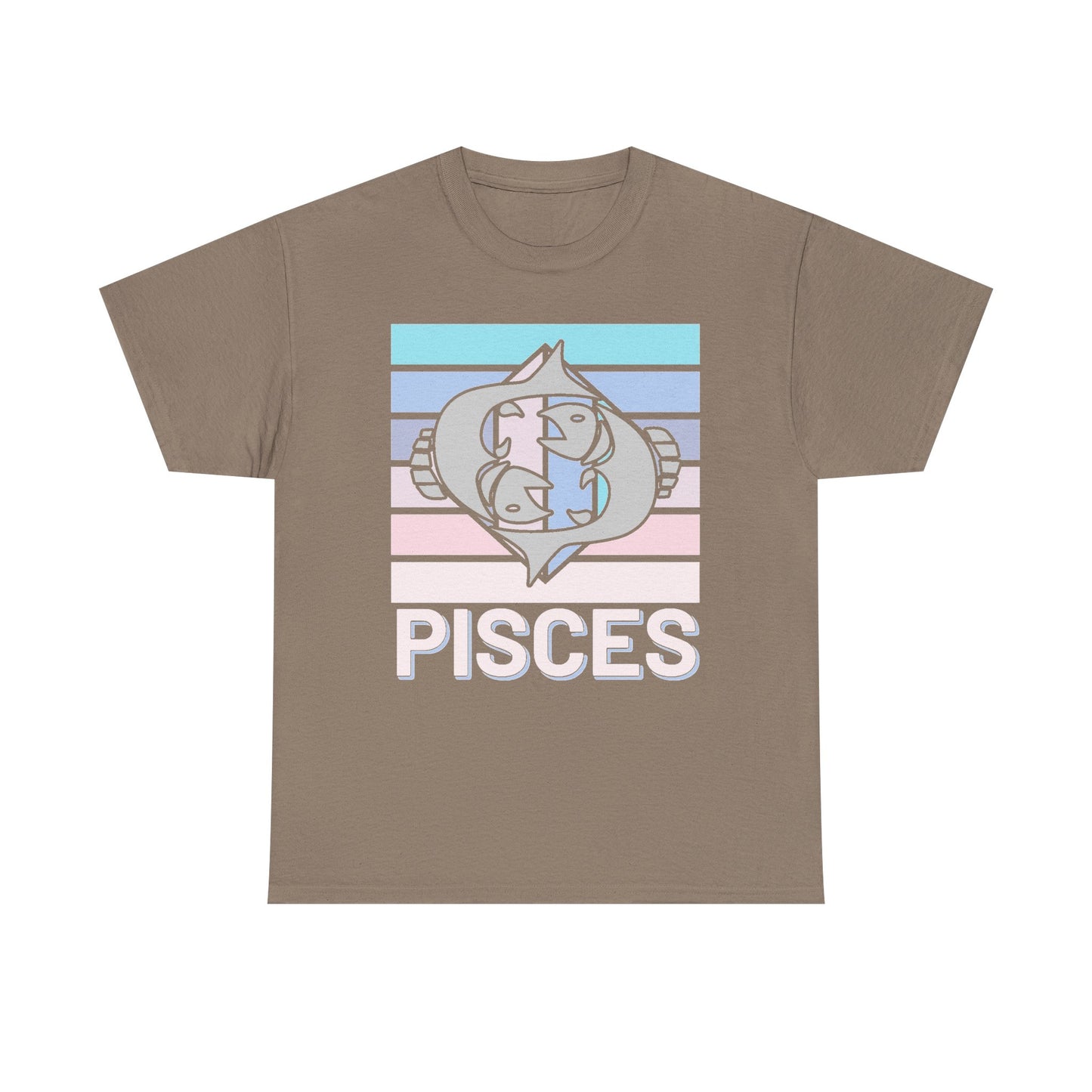 Pisces Retro Tee, Vintage Zodiac T-Shirt, Astrology Unisex Shirt, Horoscope Design, Heavy Cotton Top, Retro Pisces Shirt