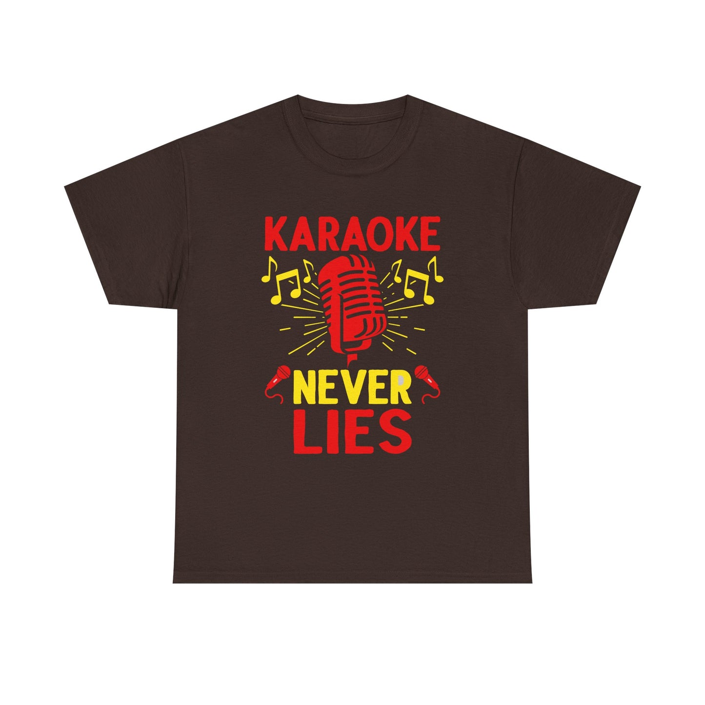 Music Nostalgia, 'Karaoke Never Lies' Unisex Heavy Cotton Tee, Fun Karaoke T-Shirt, Music Lover Gift, Party Shirt, Singing Tee, Casual Wear