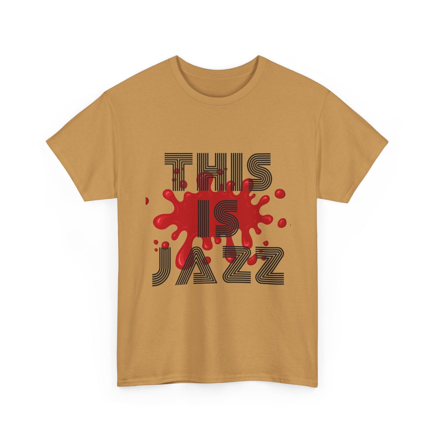 Music Nostalgia This Is Jazz Unisex Cotton Tee, Colorful Boho and Hippie Style Top, Artistic Typographic Design