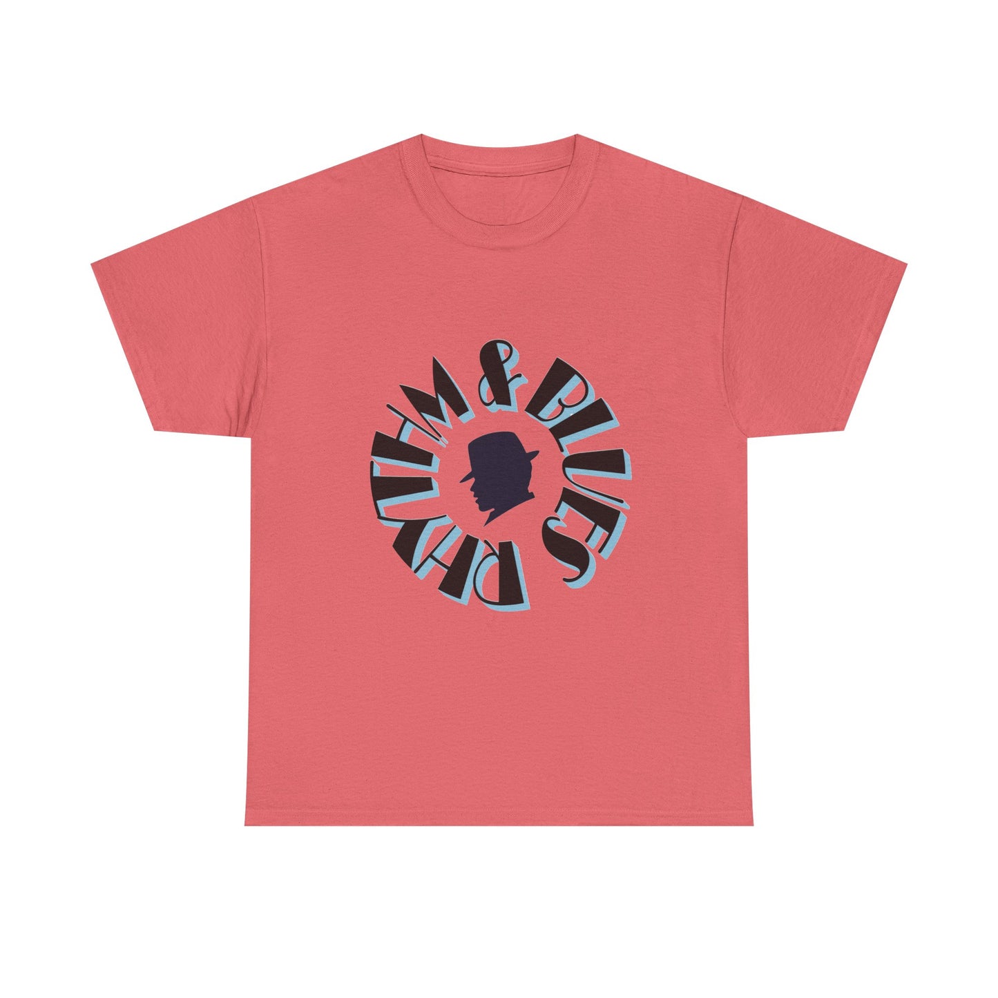 Music Nostalgia Rhythm and Blues Unisex Cotton Tee, Broadway Style Font in Artistic Typography Design Shirt