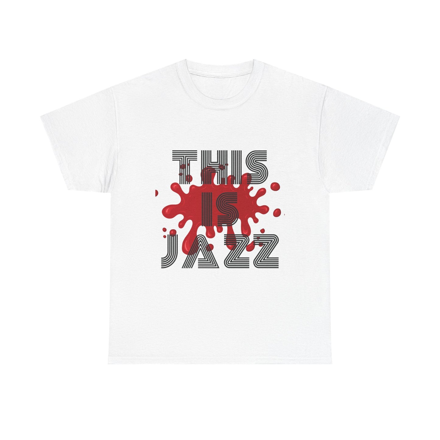 Music Nostalgia This Is Jazz Unisex Cotton Tee, Colorful Boho and Hippie Style Top, Artistic Typographic Design