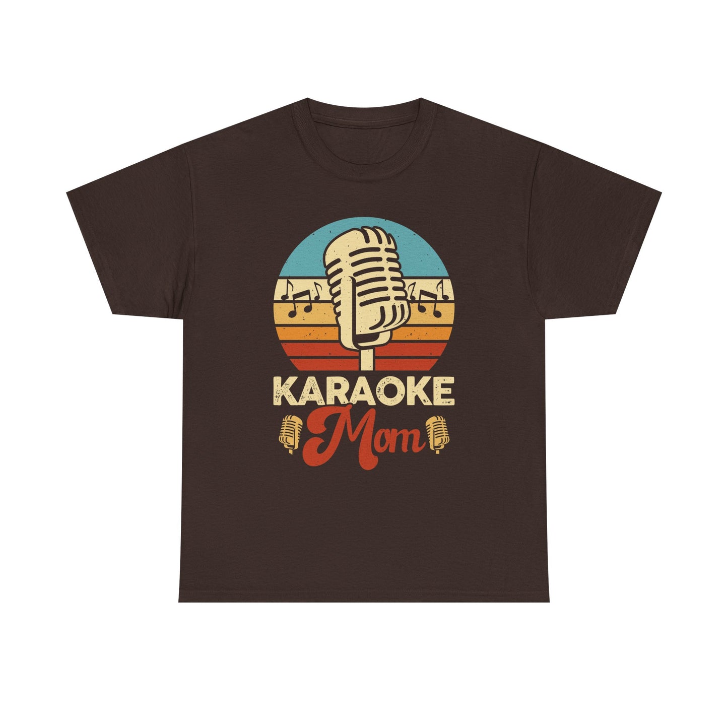 Karaoke Vibe, Karaoke Mom Unisex Heavy Cotton Tee | Fun Gift for Moms, Music Lovers, Family Gatherings, Birthdays, Singing Events
