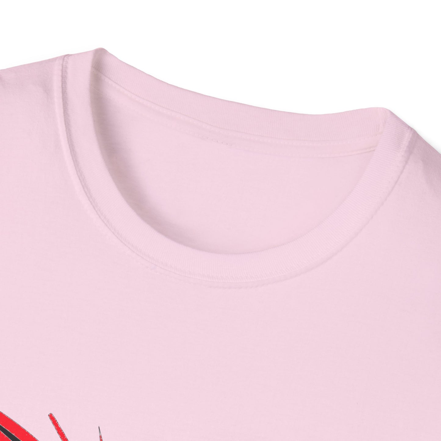 Cute Cat Face Unisex Soft-style T-Shirt, Red-Eyed Scaredy Cat Face for Cat Ladies, Cat Moms and Cat Lovers Graphic Tee
