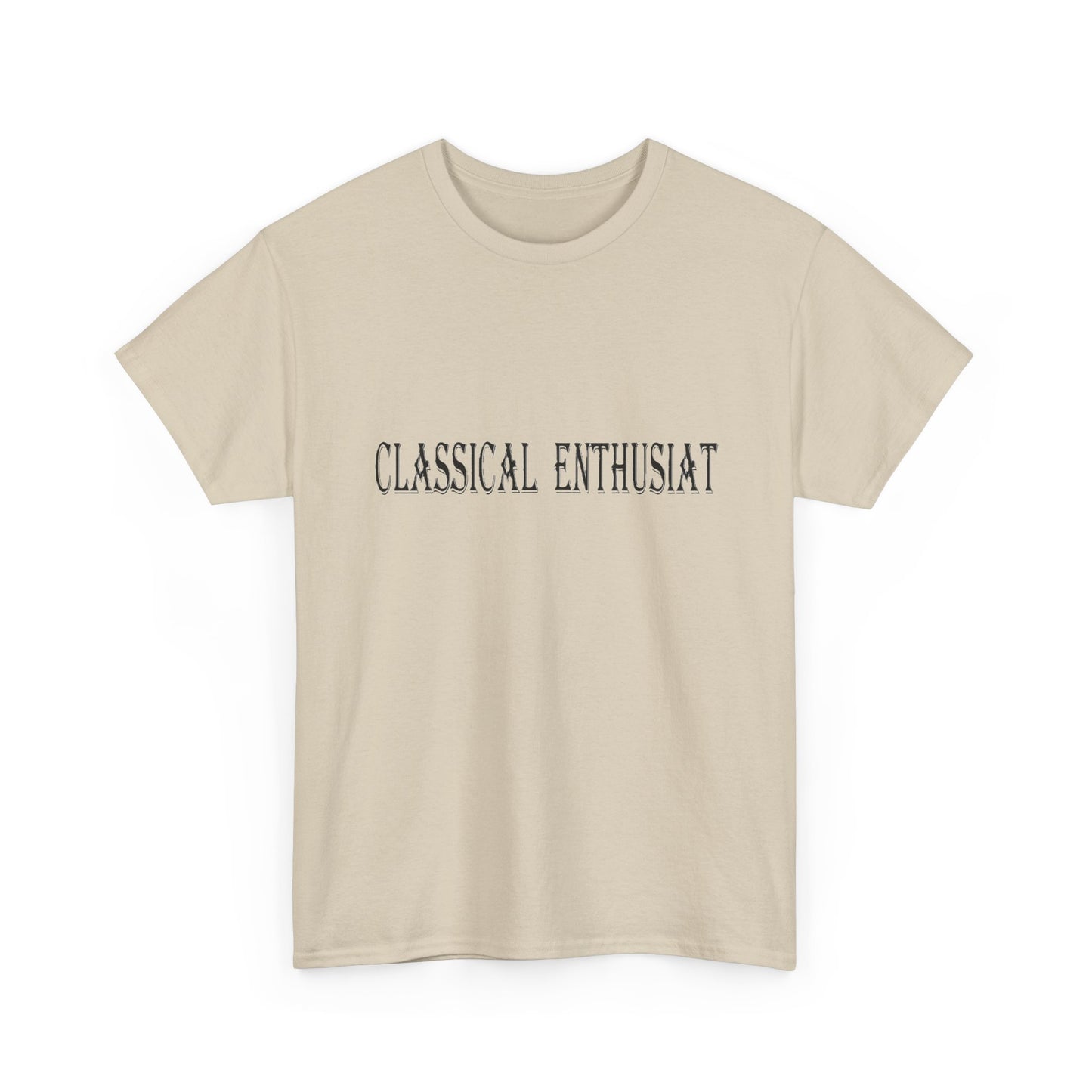Music Nostalgia CLASSICAL ENTHUSIAST Unisex Cotton Shirt, Colorful Boho and Hippie Style Top, Artistic Typographic Design Shirt