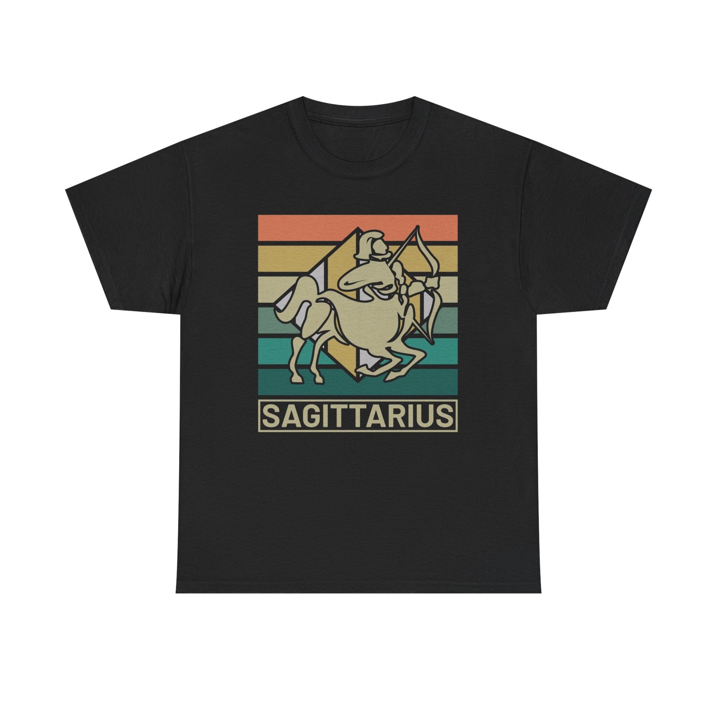 Horoscope Sagittarius Graphic Tee, Unisex Heavy Cotton Shirt, Zodiac Apparel, Astrology Gift, Casual Wear, Vintage Style, Retro Design
