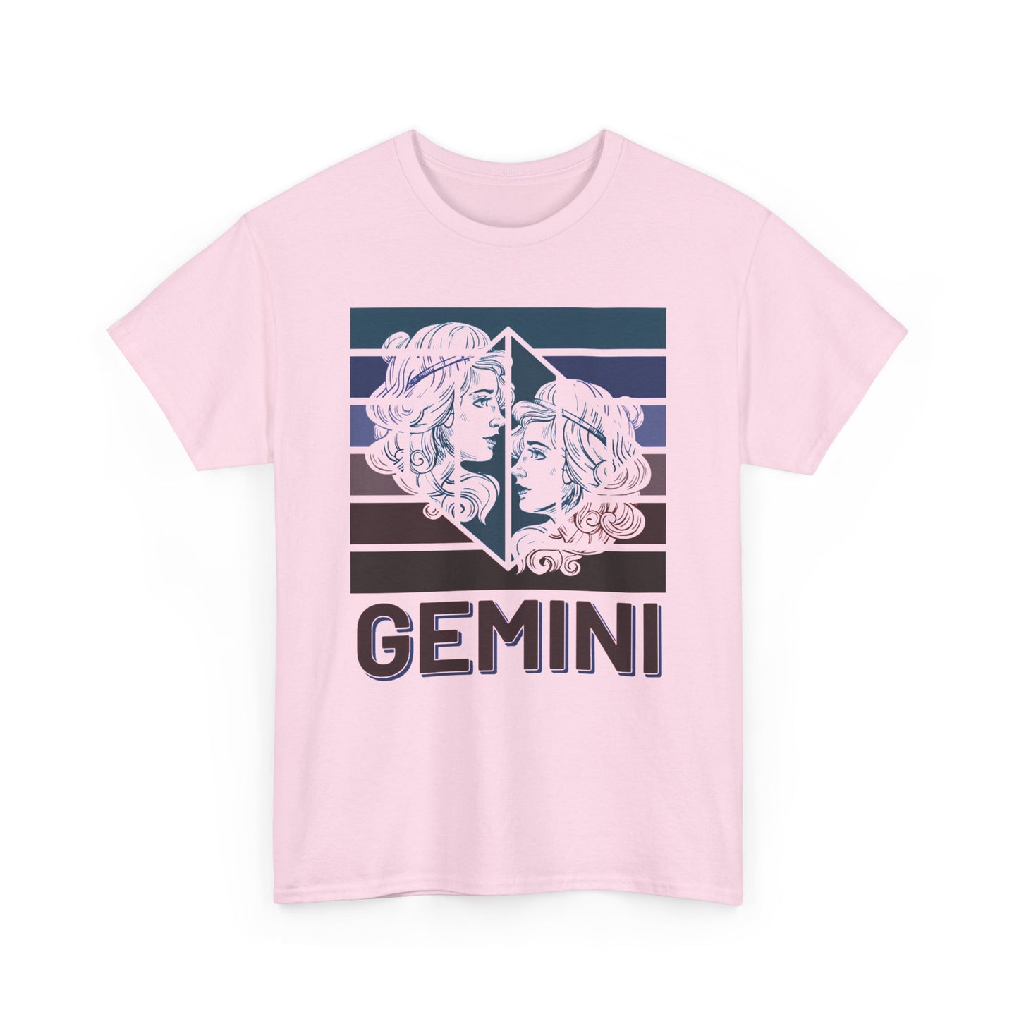 Gemini Zodiac Unisex Heavy Cotton Tee, Astrology Gift Shirt, Birthday Gift for Gemini, Zodiac Sign Tee, Horoscope T-Shirt, Retro Design