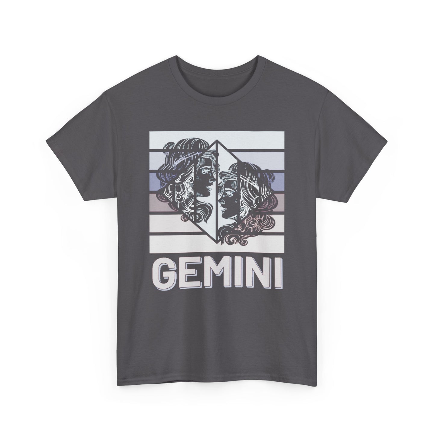 Gemini Zodiac T-Shirt, Astrology Gift, Retro Heavy Cotton Tee, Horoscope Apparel, Birthday Gift, Celestial Fashion, Vintage Style