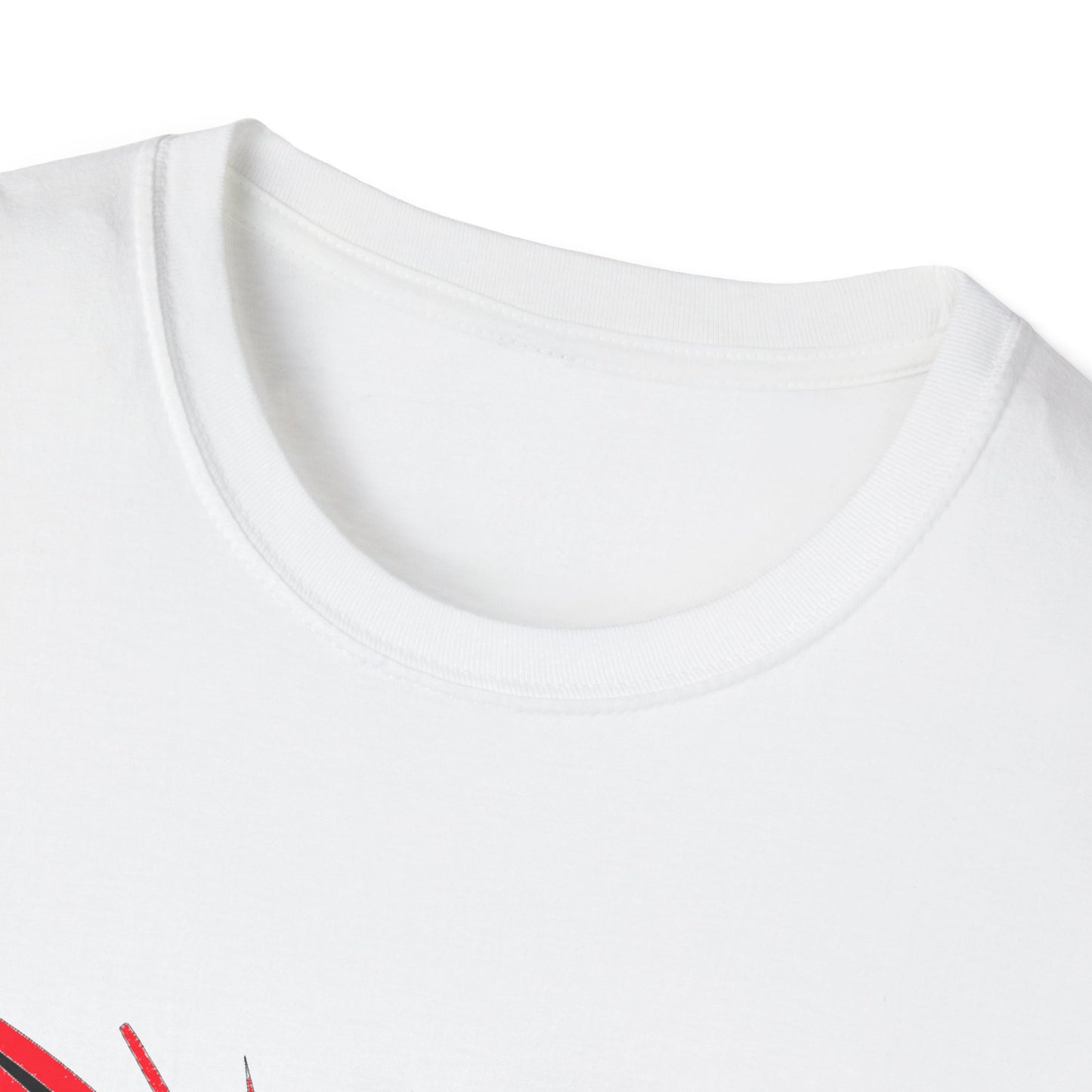 Cute Cat Face Unisex Soft-style T-Shirt, Red-Eyed Scaredy Cat Face for Cat Ladies, Cat Moms and Cat Lovers Graphic Tee