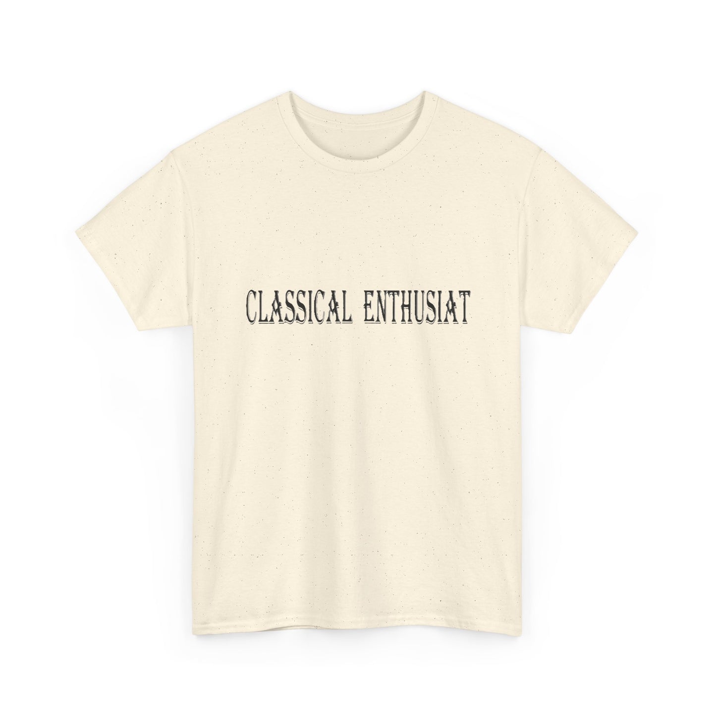 Music Nostalgia CLASSICAL ENTHUSIAST Unisex Cotton Shirt, Colorful Boho and Hippie Style Top, Artistic Typographic Design Shirt