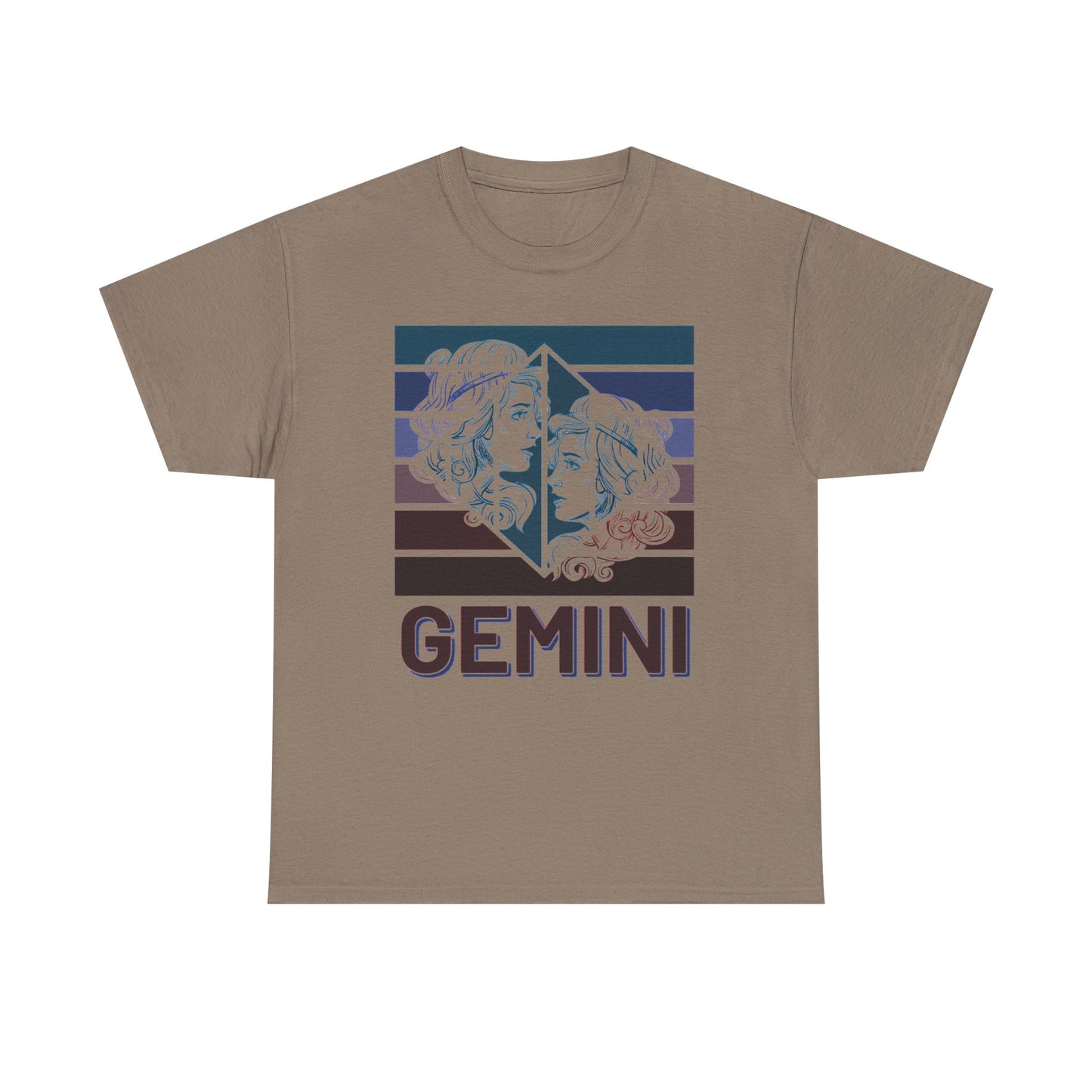 Gemini Zodiac Unisex Heavy Cotton Tee, Astrology Gift Shirt, Birthday Gift for Gemini, Zodiac Sign Tee, Horoscope T-Shirt, Retro Design