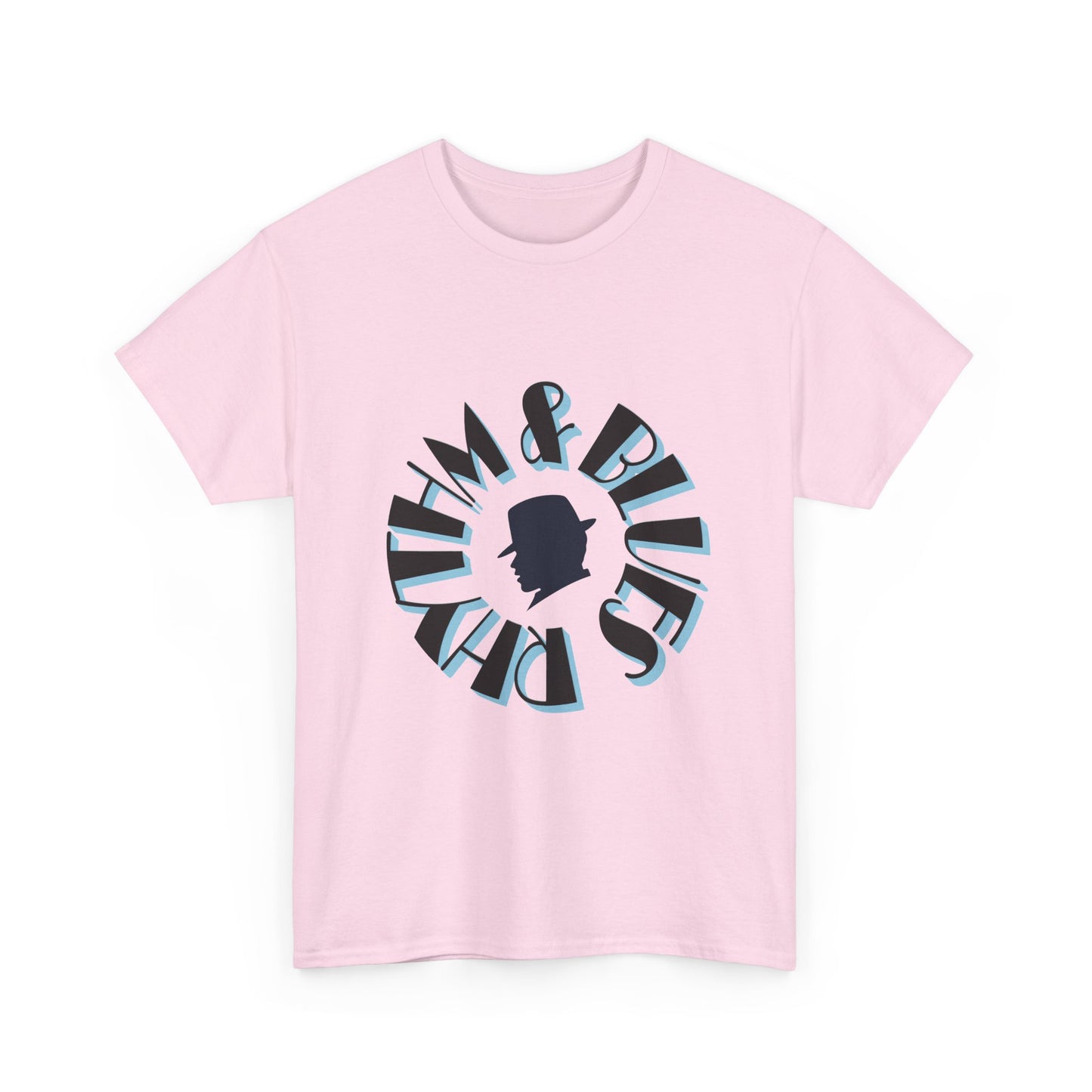 Music Nostalgia Rhythm and Blues Unisex Cotton Tee, Broadway Style Font in Artistic Typography Design Shirt
