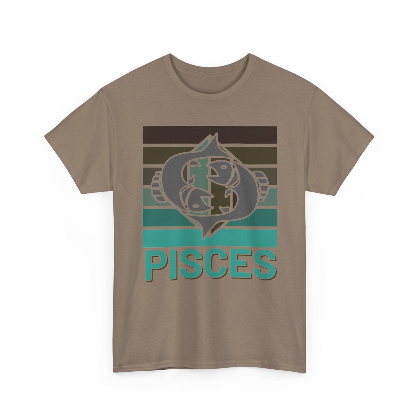 Astrology Zodiac Pisces Unisex Heavy Cotton Tee Series D, Gift for Pisces Birthday, Horoscope Shirt, Aquatic Vibes Tee, Retro Vintage Sesign