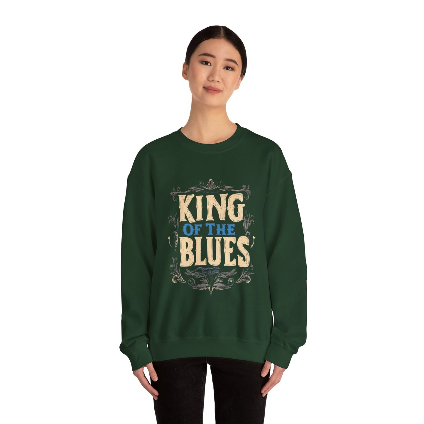 King of the Blues Sweatshirt, Music Nostalgia Crewneck, Rhythm and Blues Jumper, Unisex Band Merch, Blues Music Apparel