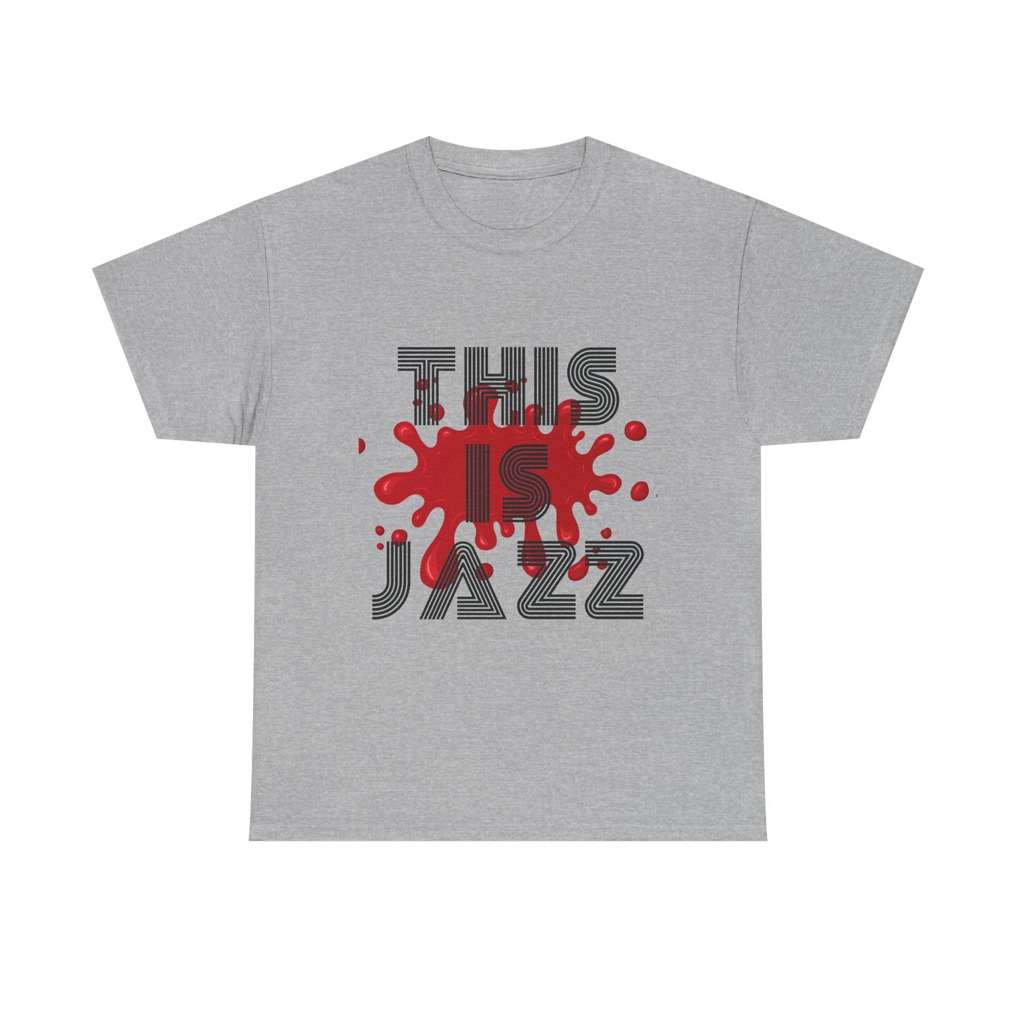 Music Nostalgia This Is Jazz Unisex Cotton Tee, Colorful Boho and Hippie Style Top, Artistic Typographic Design