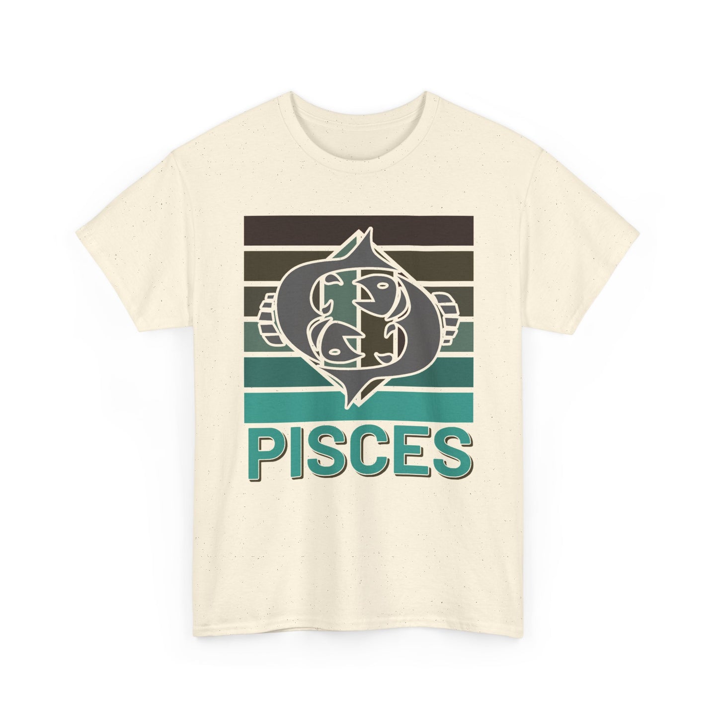 Astrology Zodiac Pisces Unisex Heavy Cotton Tee Series D, Gift for Pisces Birthday, Horoscope Shirt, Aquatic Vibes Tee, Retro Vintage Sesign
