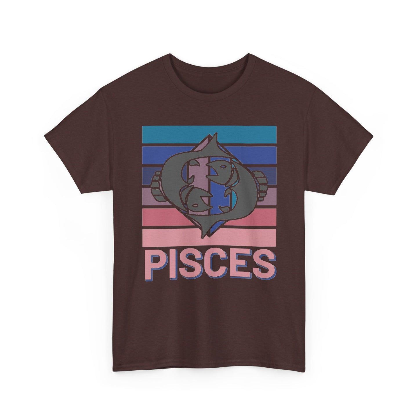 Pisces Tee, Retro Astrology Zodiac Sign Shirt, Vintage Style Unisex Cotton Top, Horoscope Clothing, Constellation Gift