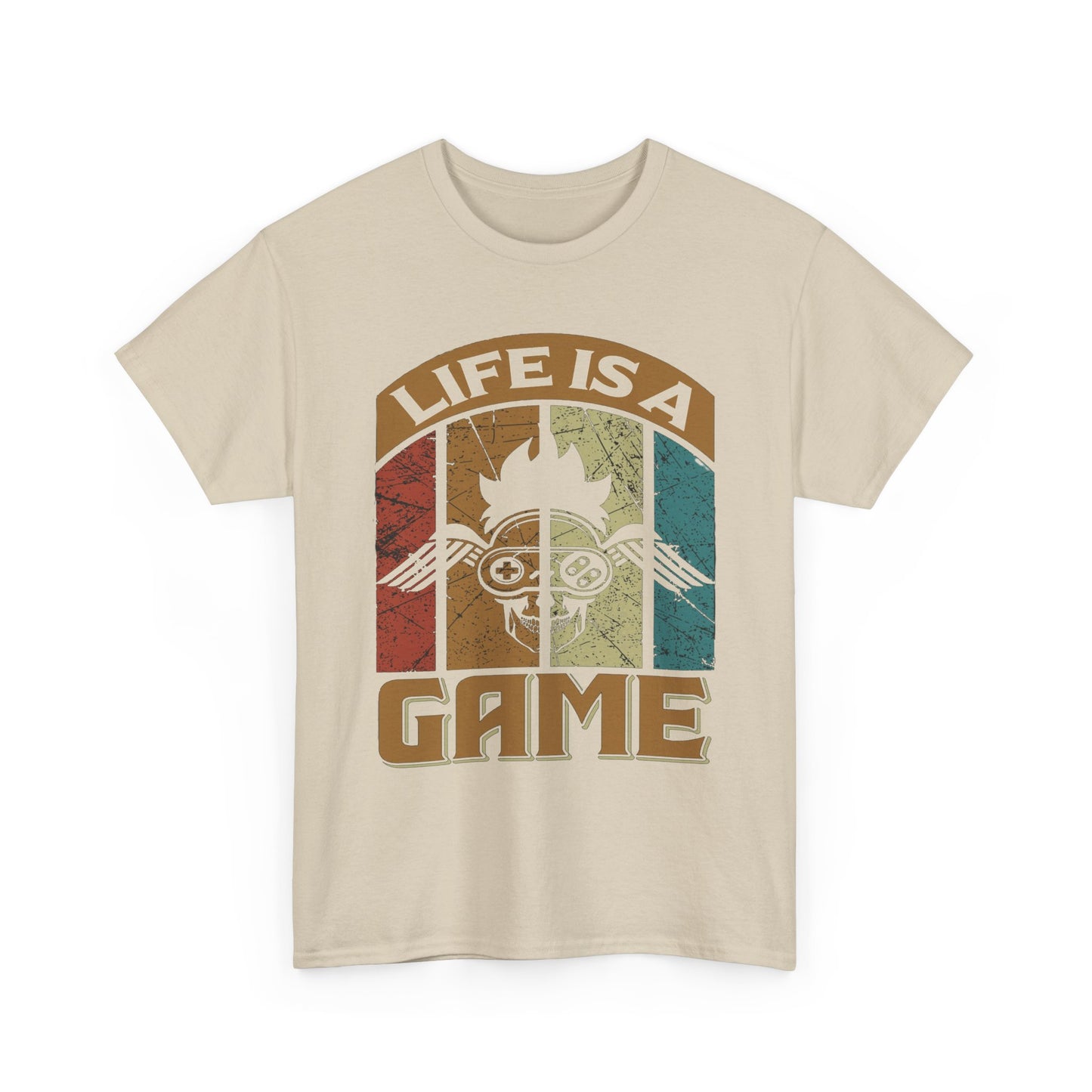 Retro Wisdom Unisex Tee, Life is a Game Graphic T-Shirt, Words of Wisdom Shirt, Vintage Inspirational Tee, Quote Tee Gift, Retro Graphic Tee
