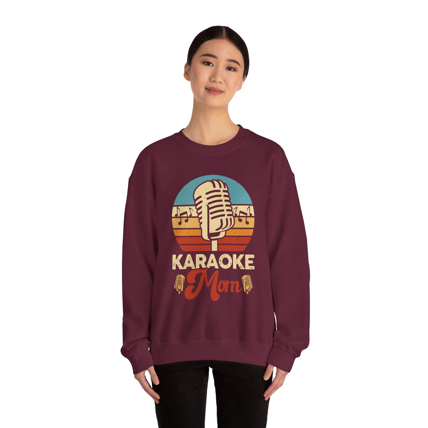 Karaoke Vibe Crewneck Sweatshirt, Generational Nostalgia, Karaoke Mom and Dad, Unisex Jumper, Music Lover Gift, Retro Sweatshirt, Family Fun