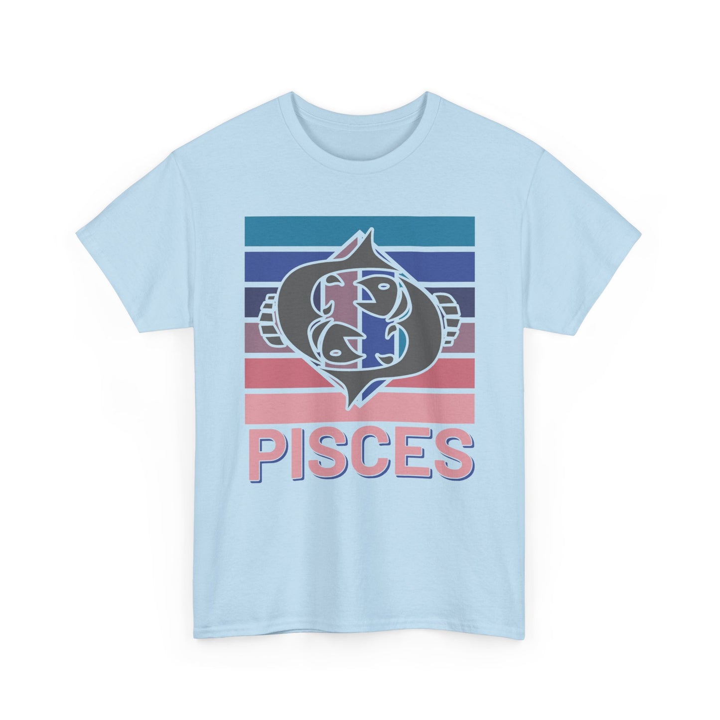 Pisces Tee, Retro Astrology Zodiac Sign Shirt, Vintage Style Unisex Cotton Top, Horoscope Clothing, Constellation Gift