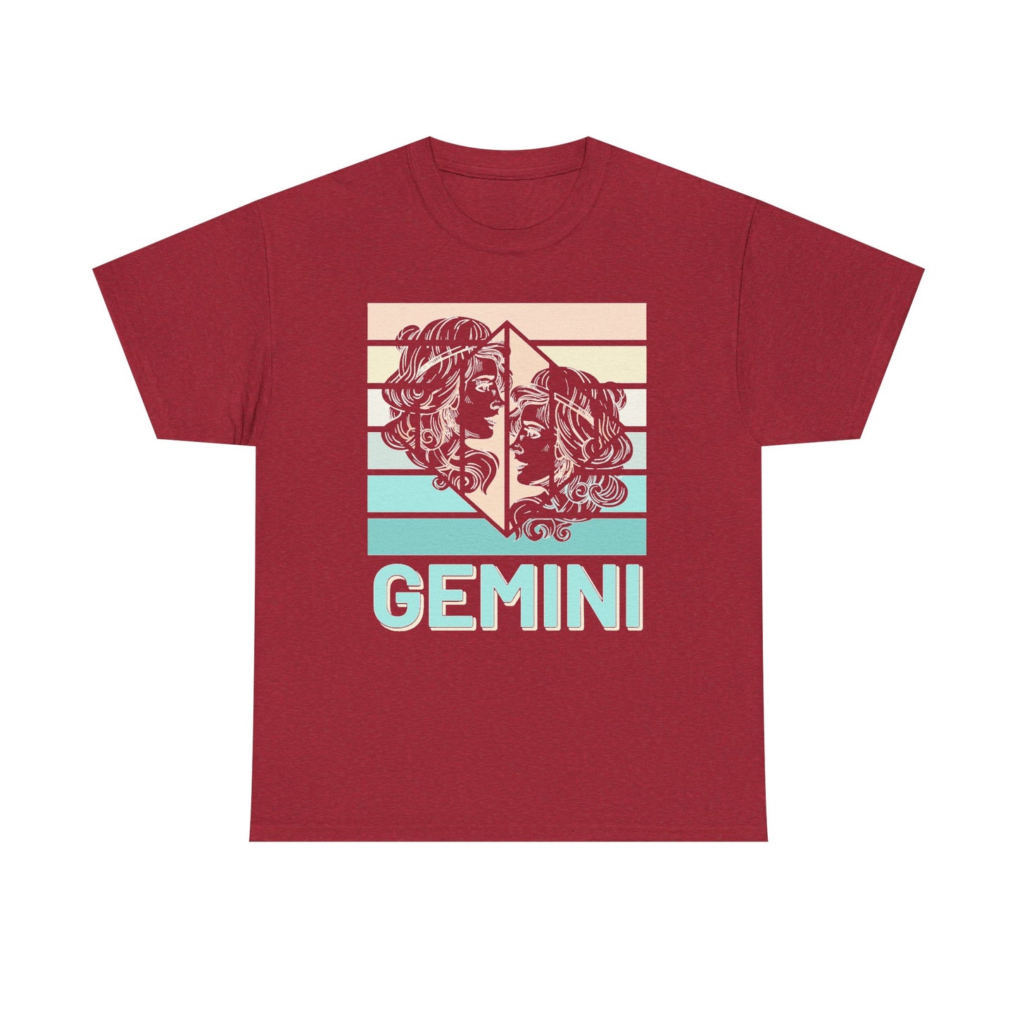 Gemini Zodiac Heavy Cotton Tee, Perfect for Astrology Lovers, Birthday Gifts, Casual Wear, Star Sign Apparel, Vintage Unisex Graphic Tee