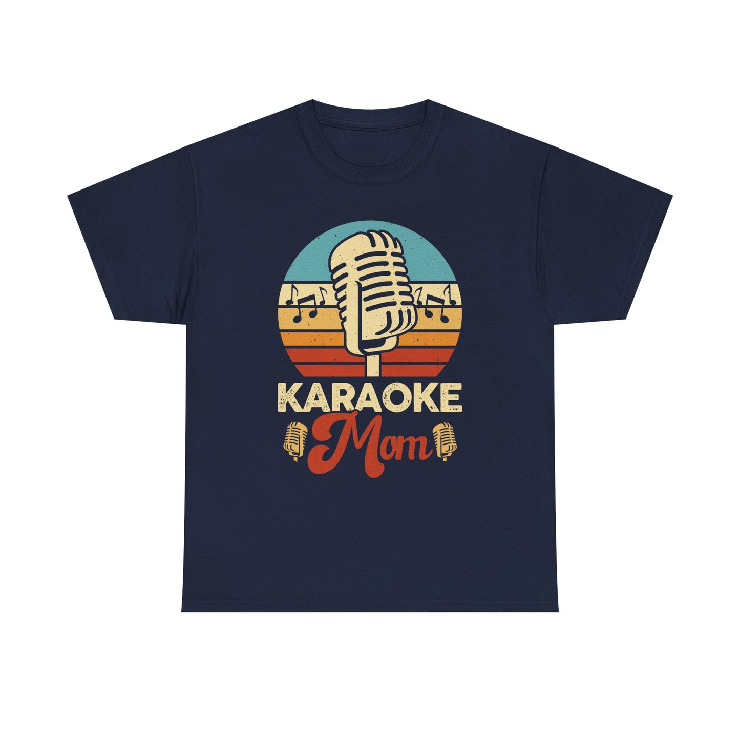 Karaoke Vibe, Karaoke Mom Unisex Heavy Cotton Tee | Fun Gift for Moms, Music Lovers, Family Gatherings, Birthdays, Singing Events