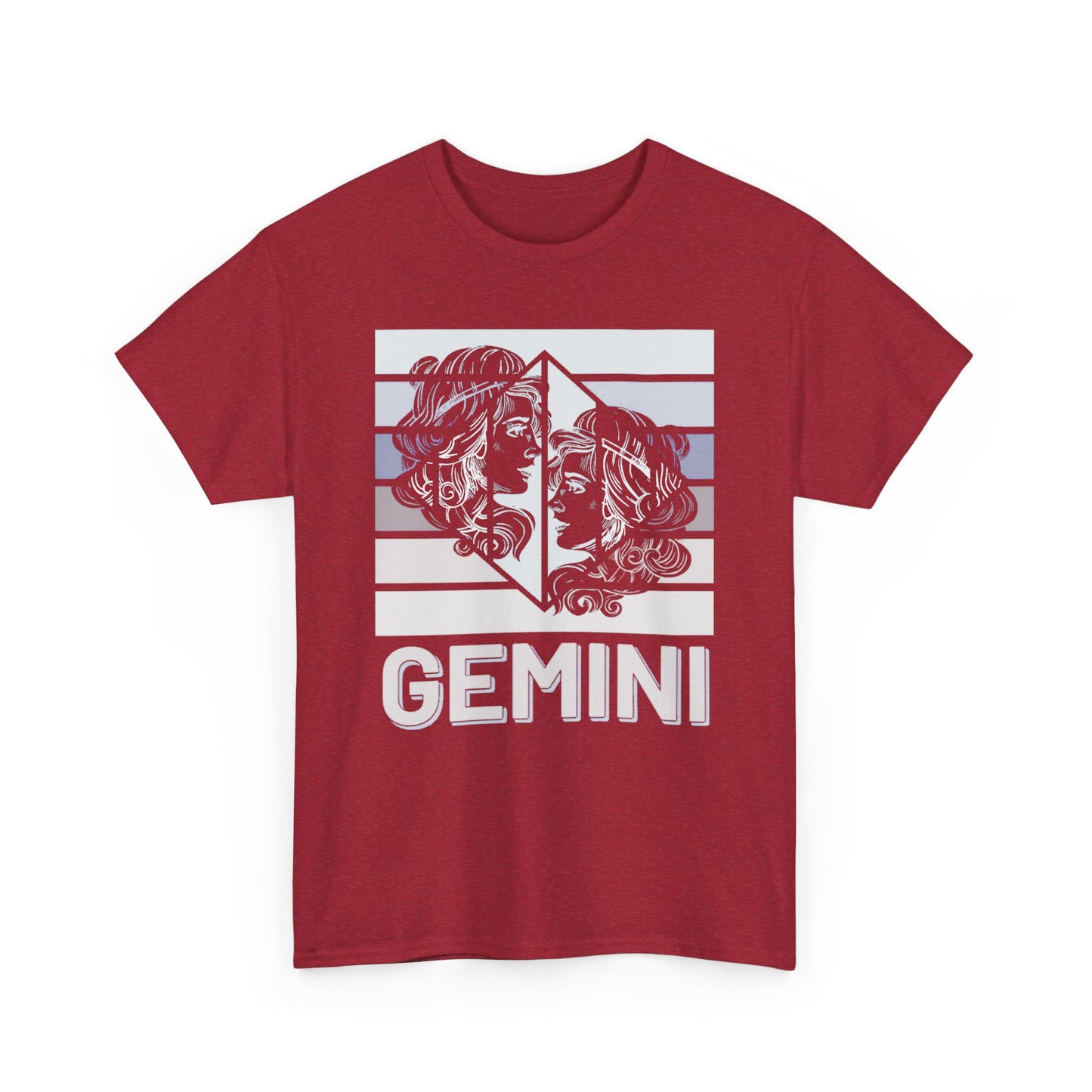 Gemini Zodiac T-Shirt, Astrology Gift, Retro Heavy Cotton Tee, Horoscope Apparel, Birthday Gift, Celestial Fashion, Vintage Style