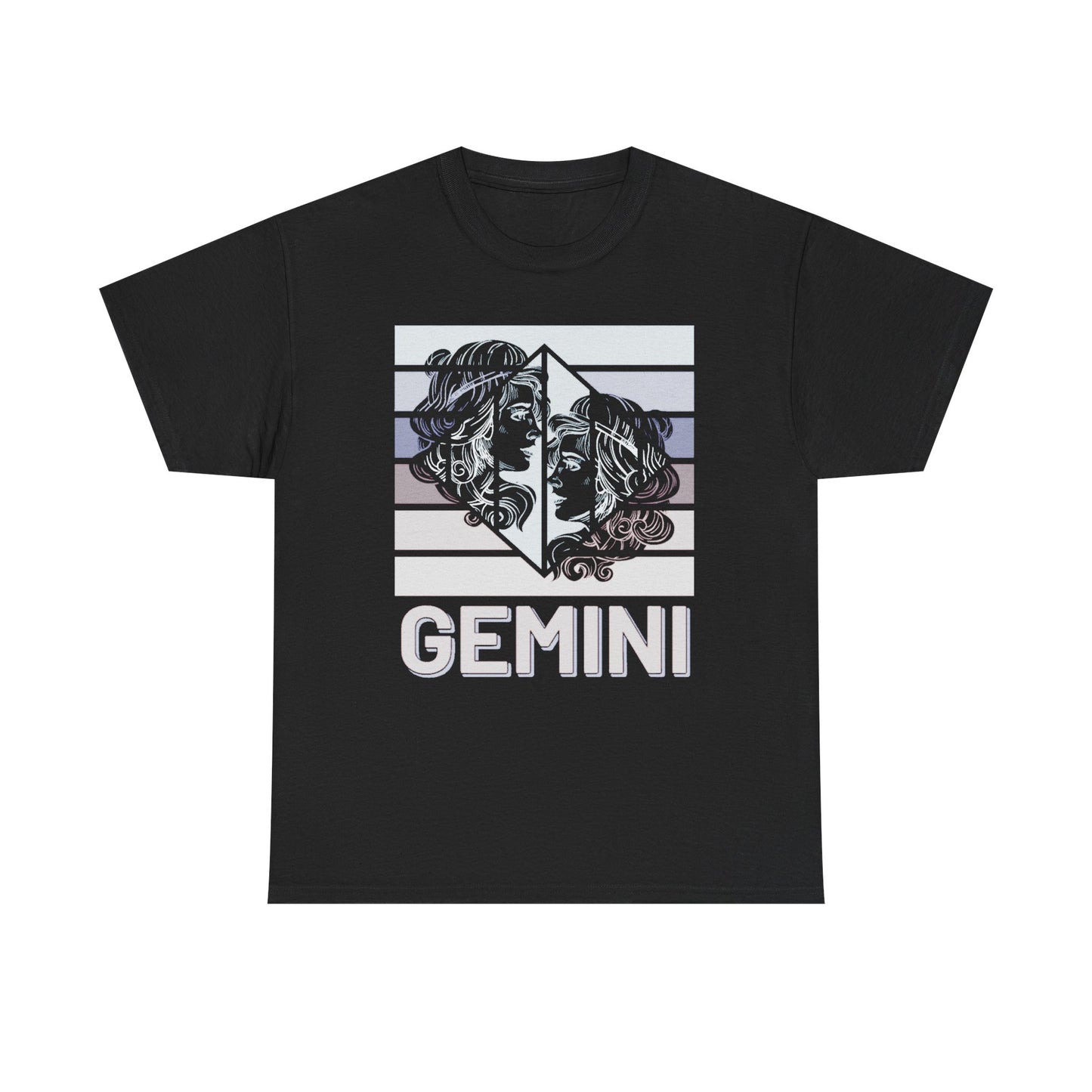 Gemini Zodiac T-Shirt, Astrology Gift, Retro Heavy Cotton Tee, Horoscope Apparel, Birthday Gift, Celestial Fashion, Vintage Style
