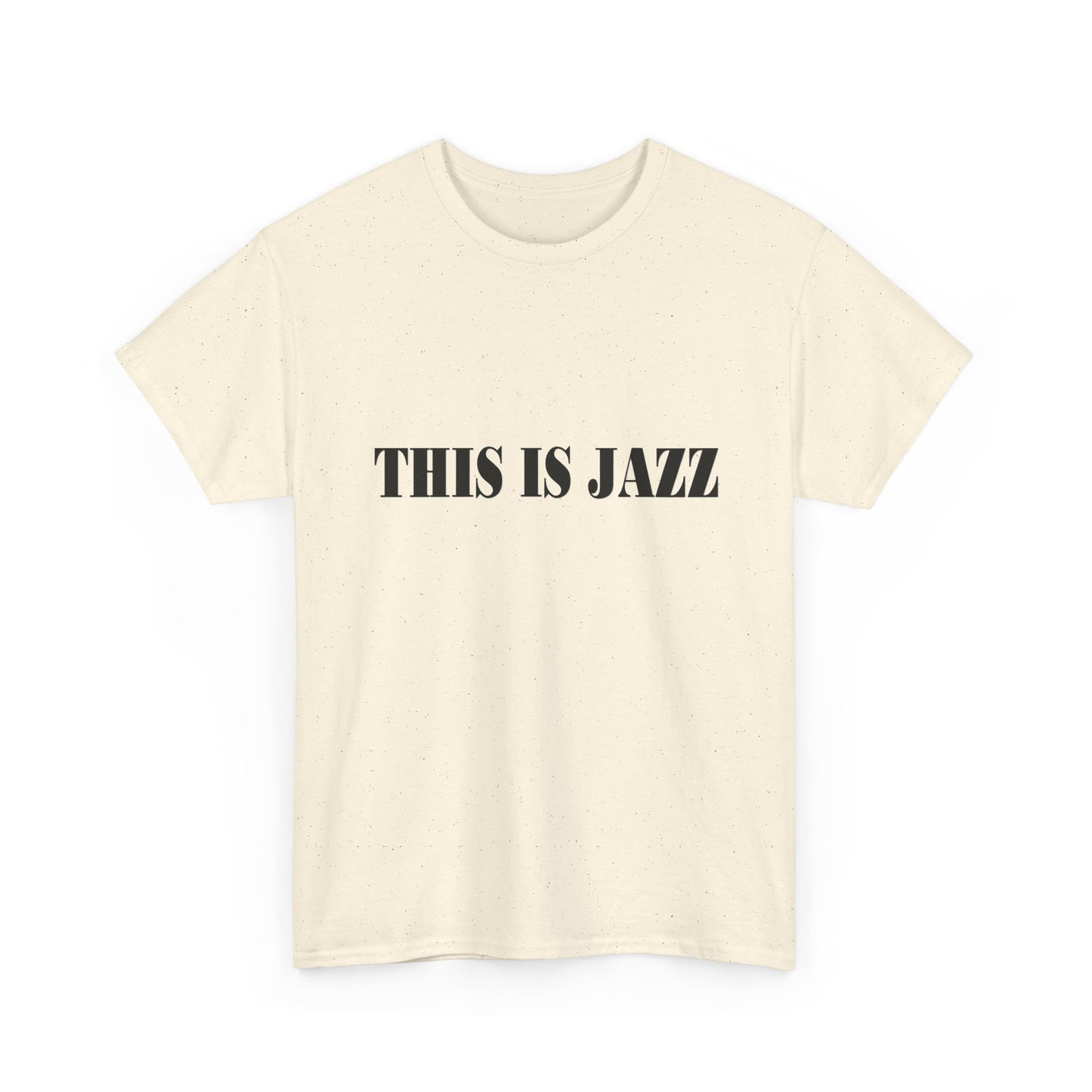 Music Nostalgia THIS IS JAZZ Unisex Cotton Shirt, Colorful Boho and Hippie Style Top, Artistic Typographic Design Shirt