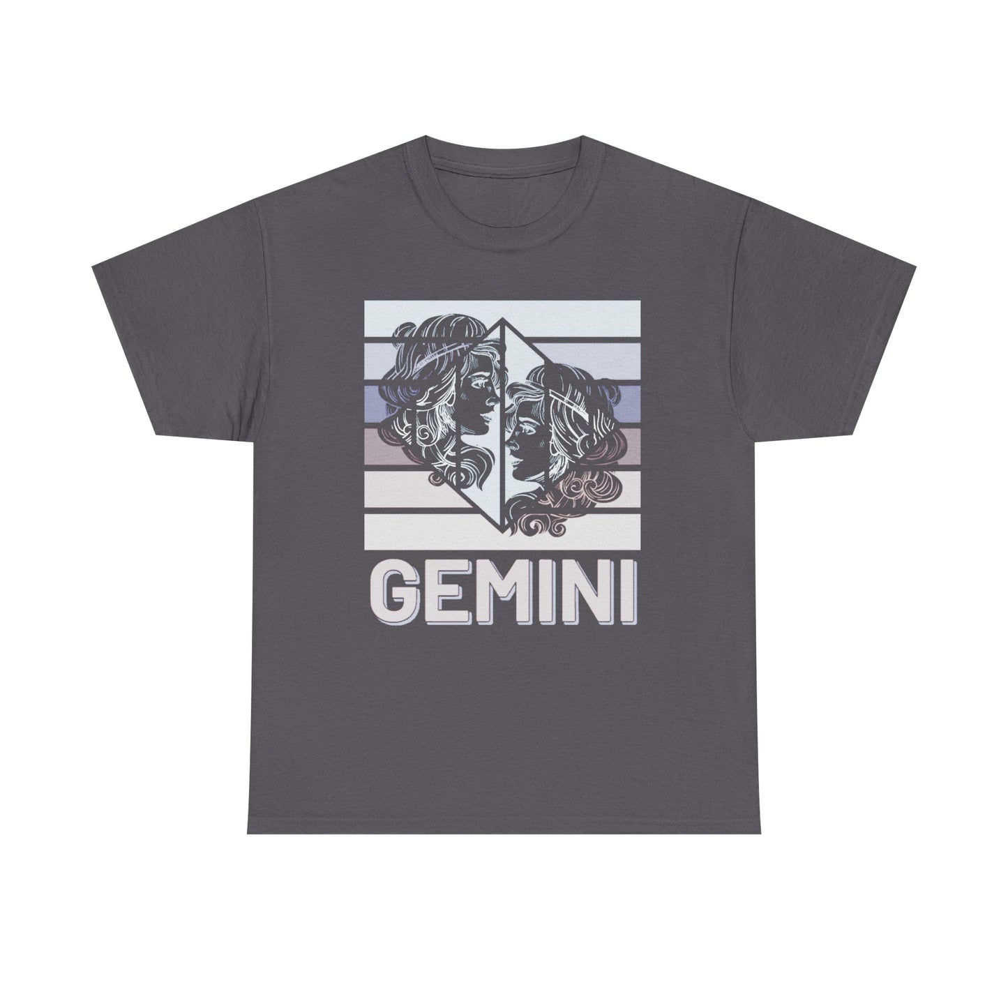 Gemini Zodiac T-Shirt, Astrology Gift, Retro Heavy Cotton Tee, Horoscope Apparel, Birthday Gift, Celestial Fashion, Vintage Style