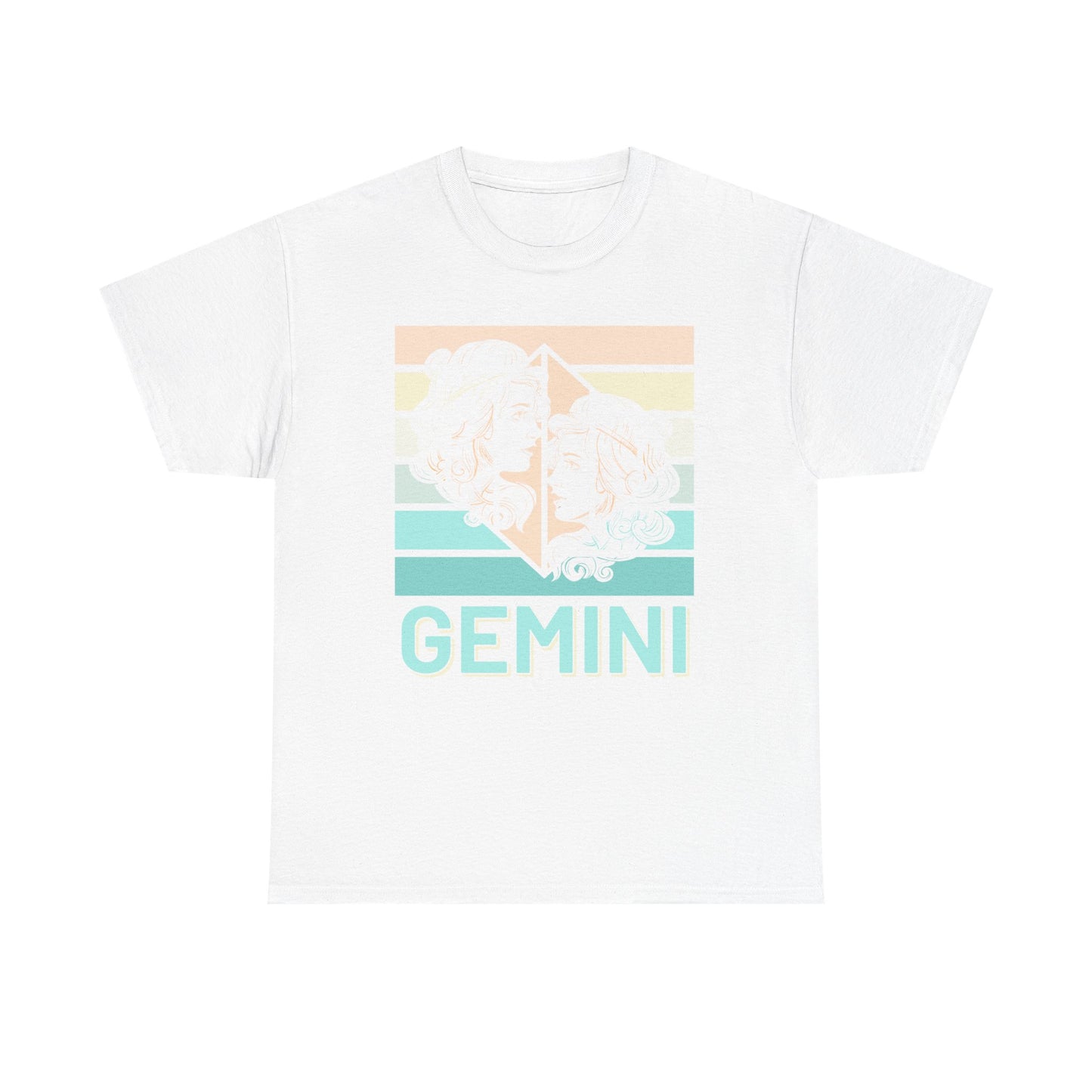 Gemini Zodiac Heavy Cotton Tee, Perfect for Astrology Lovers, Birthday Gifts, Casual Wear, Star Sign Apparel, Vintage Unisex Graphic Tee