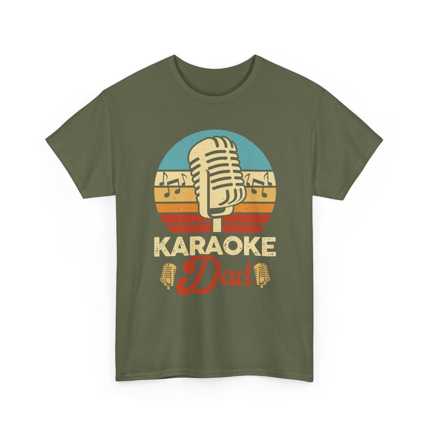 Karaoke Vibe, Karaoke Dad Tee, Unisex Heavy Cotton Shirt for Music Lovers, Father's Day Gift, Family Gatherings, Music Lovers, Casual Wear