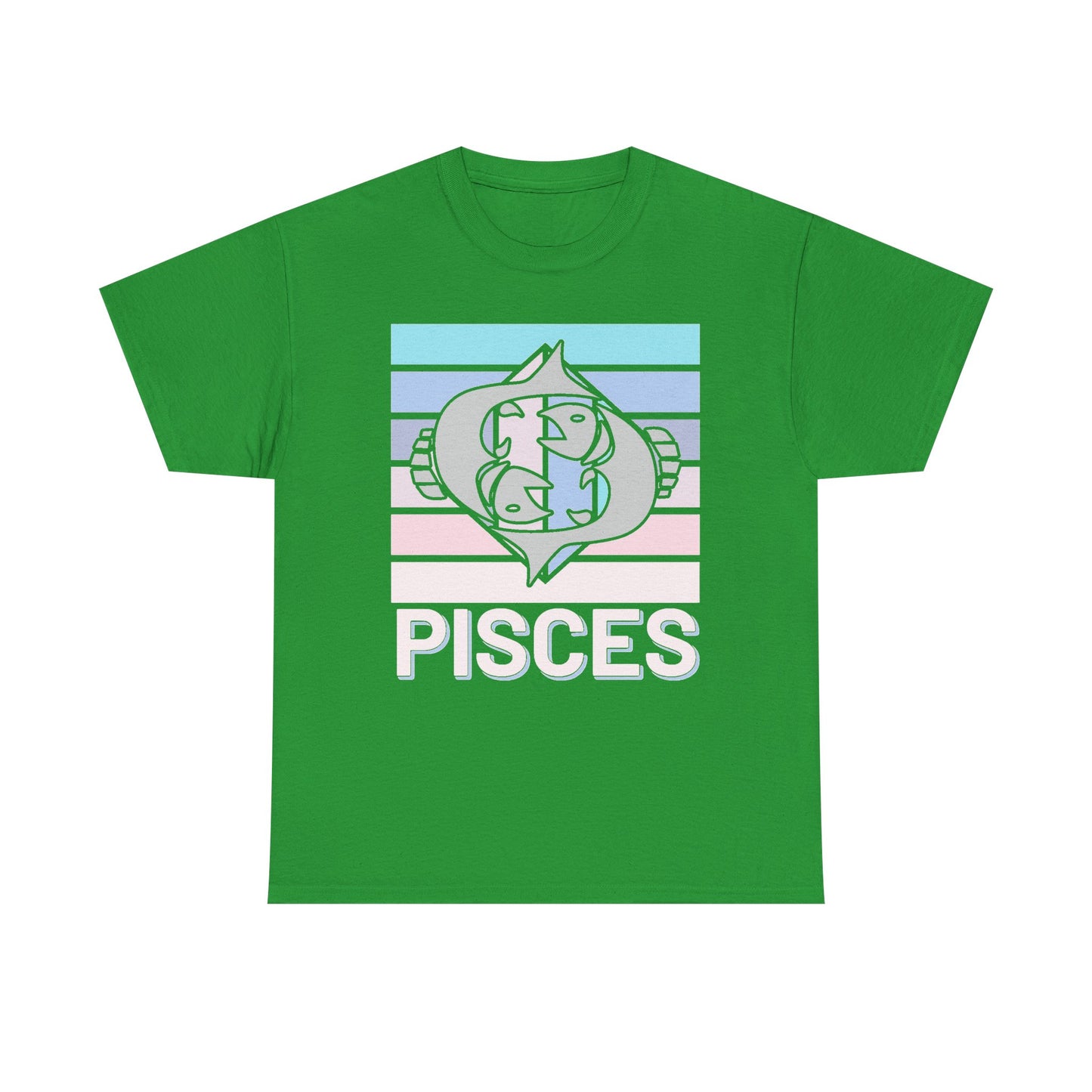 Pisces Retro Tee, Vintage Zodiac T-Shirt, Astrology Unisex Shirt, Horoscope Design, Heavy Cotton Top, Retro Pisces Shirt