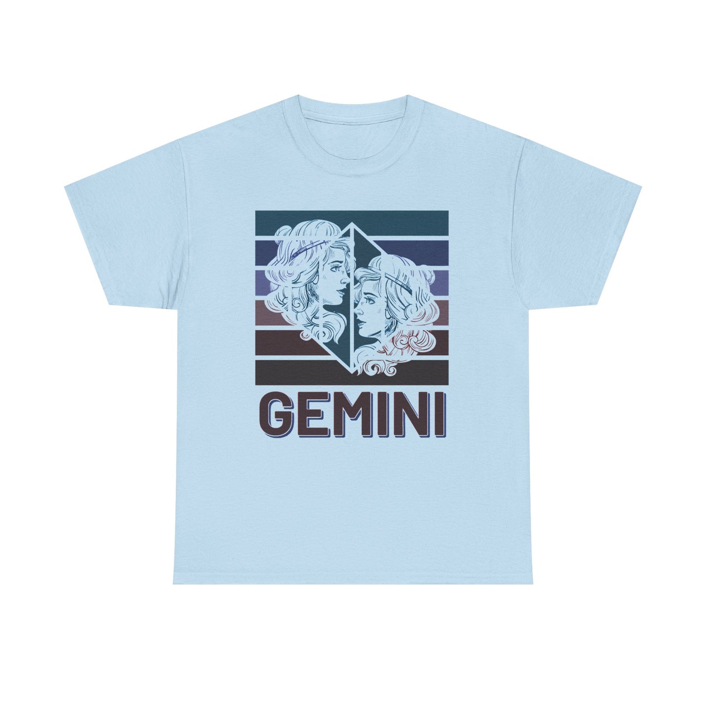 Gemini Zodiac Unisex Heavy Cotton Tee, Astrology Gift Shirt, Birthday Gift for Gemini, Zodiac Sign Tee, Horoscope T-Shirt, Retro Design