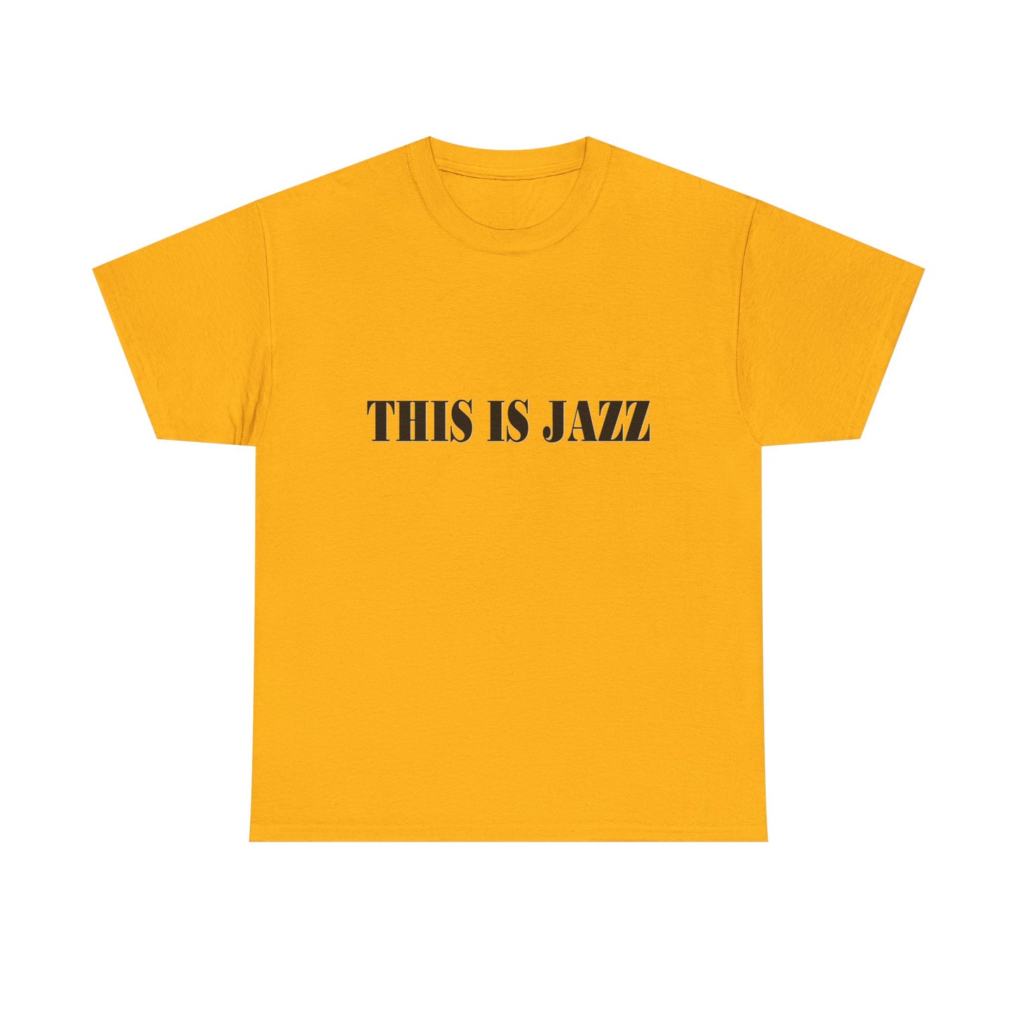 Music Nostalgia THIS IS JAZZ Unisex Cotton Shirt, Colorful Boho and Hippie Style Top, Artistic Typographic Design Shirt
