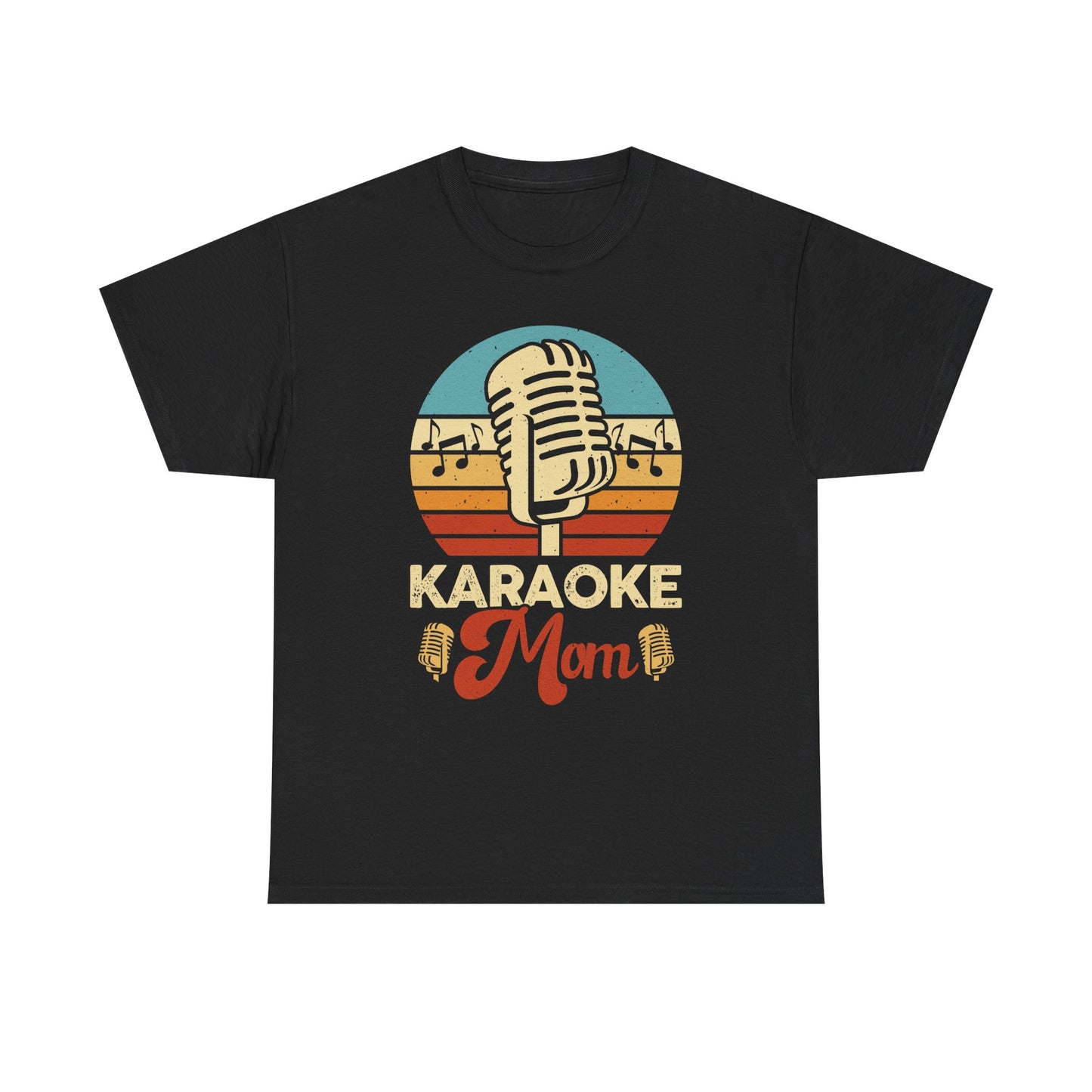 Karaoke Vibe, Karaoke Mom Unisex Heavy Cotton Tee | Fun Gift for Moms, Music Lovers, Family Gatherings, Birthdays, Singing Events