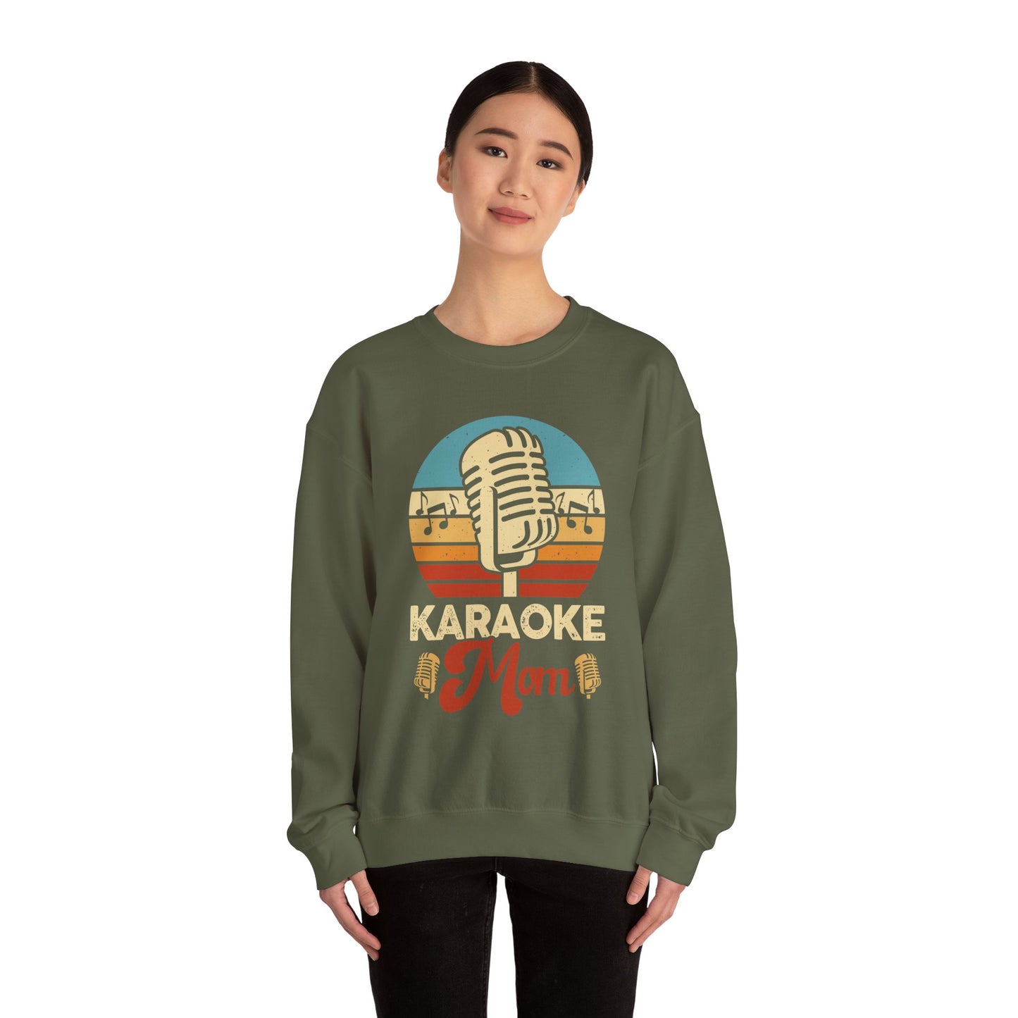 Karaoke Vibe Crewneck Sweatshirt, Generational Nostalgia, Karaoke Mom and Dad, Unisex Jumper, Music Lover Gift, Retro Sweatshirt, Family Fun