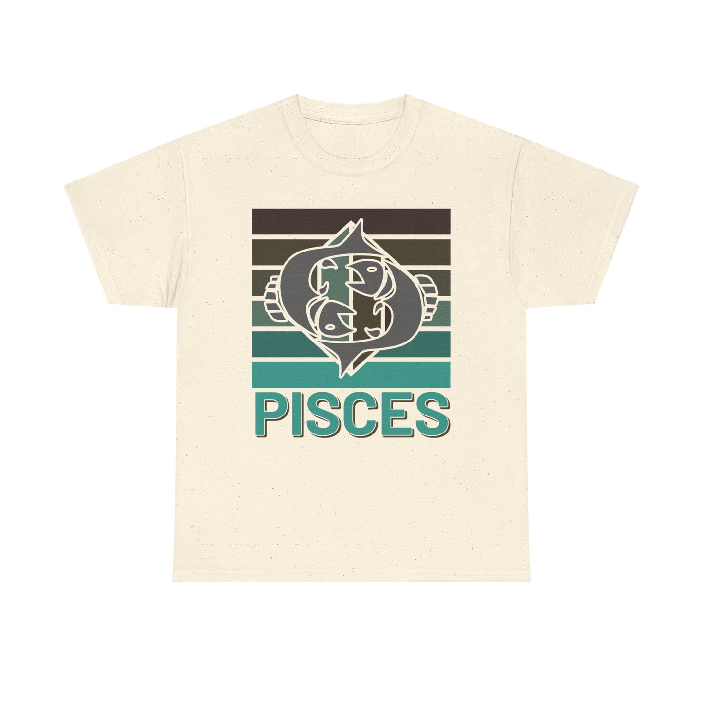 Astrology Zodiac Pisces Unisex Heavy Cotton Tee Series D, Gift for Pisces Birthday, Horoscope Shirt, Aquatic Vibes Tee, Retro Vintage Sesign