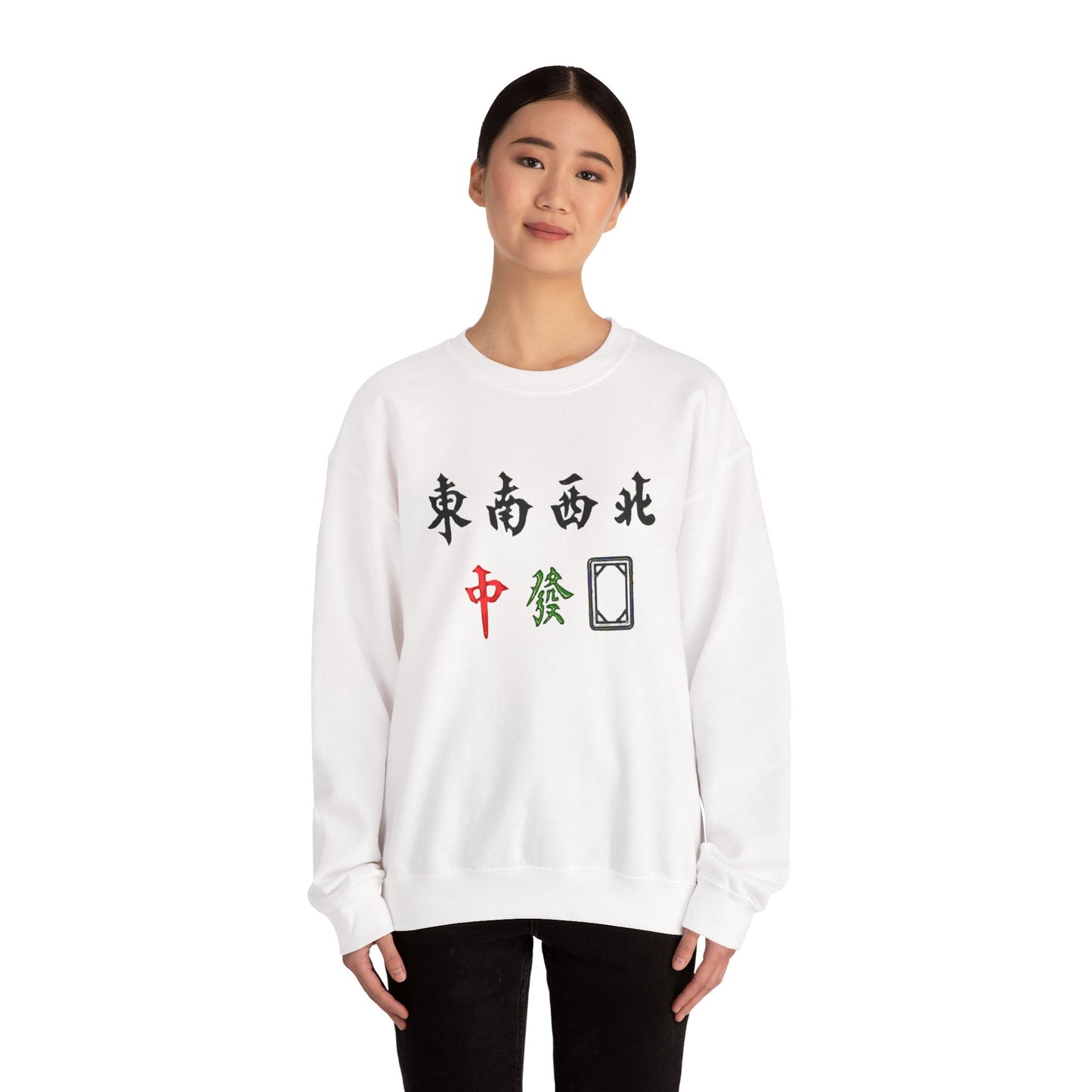Mahjong Inspired Sweatshirt, Asian Tile Game Apparel, 4 Winds & 3 Dragons Design, 4 Seasons Flowers Shirt, Gift for Gamers, Unisex Jumper,