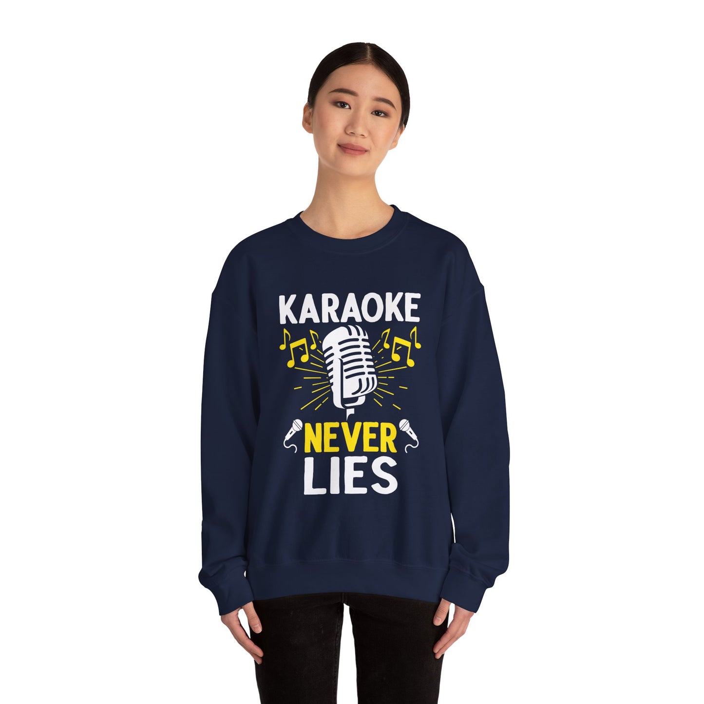 Karaoke Vibe Sweatshirt, Sing-Along Nostalgia Jumper, Music Party Pullover, Karaoke Never Lies Crewneck, Funny Singing Gift