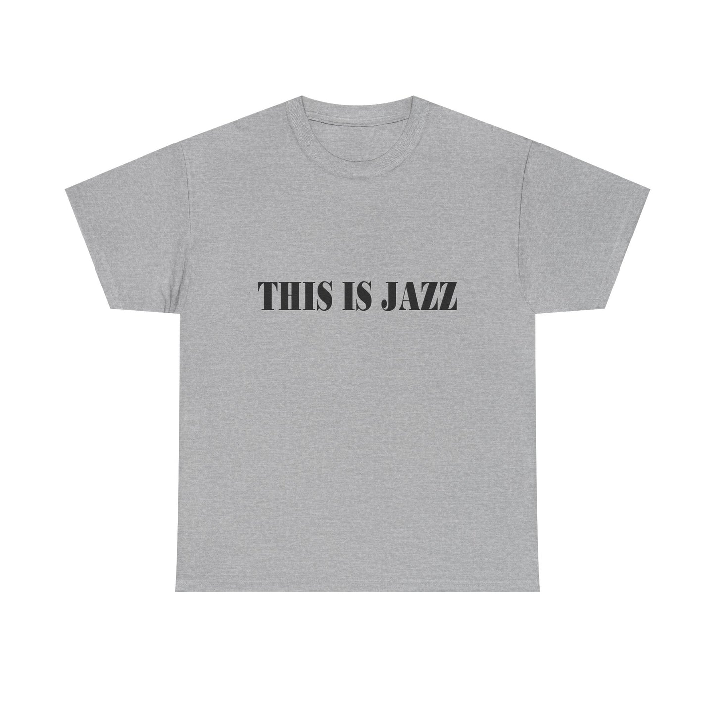 Music Nostalgia THIS IS JAZZ Unisex Cotton Shirt, Colorful Boho and Hippie Style Top, Artistic Typographic Design Shirt