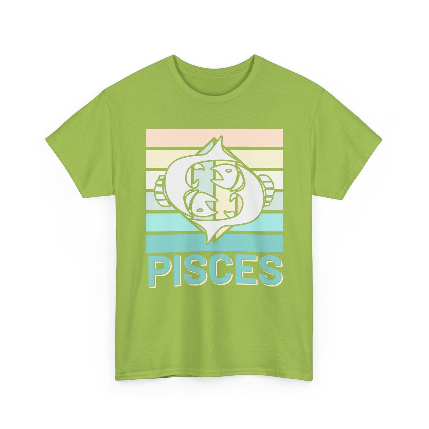 Pisces Zodiac Unisex Tee, Vintage Retro Astrology Sign Shirt, Horoscope Constellation Gift, Astro Lover Birthday Present, Heavy Cotton