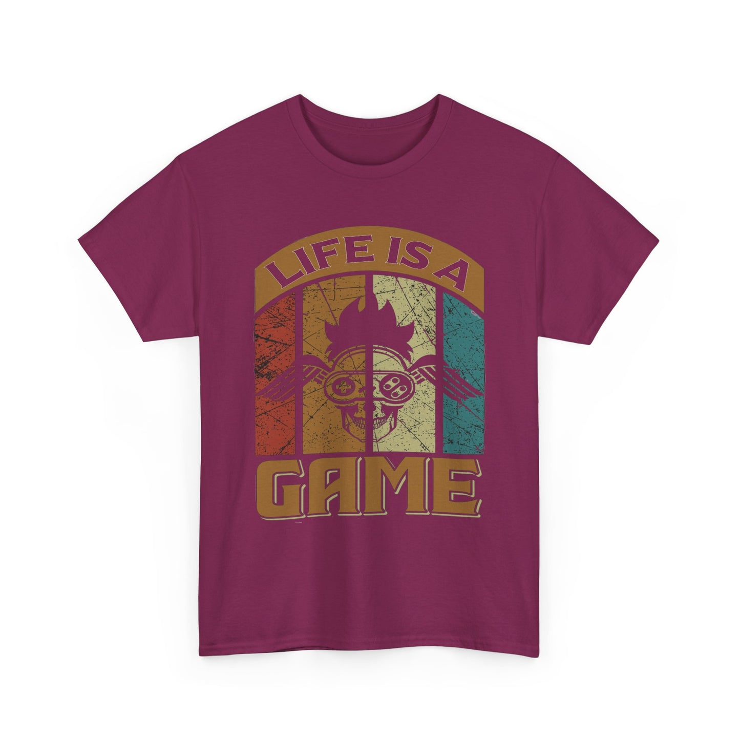 Retro Wisdom Unisex Tee, Life is a Game Graphic T-Shirt, Words of Wisdom Shirt, Vintage Inspirational Tee, Quote Tee Gift, Retro Graphic Tee