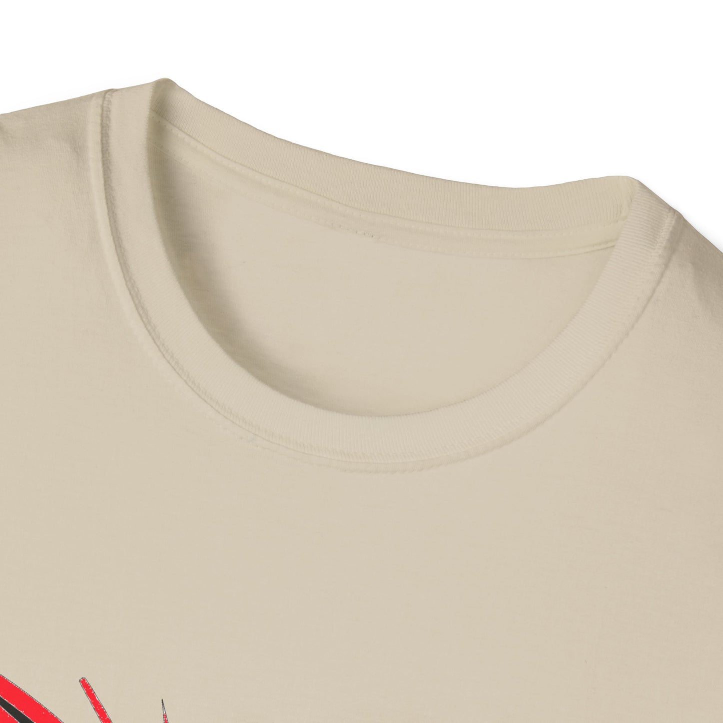 Cute Cat Face Unisex Soft-style T-Shirt, Red-Eyed Scaredy Cat Face for Cat Ladies, Cat Moms and Cat Lovers Graphic Tee