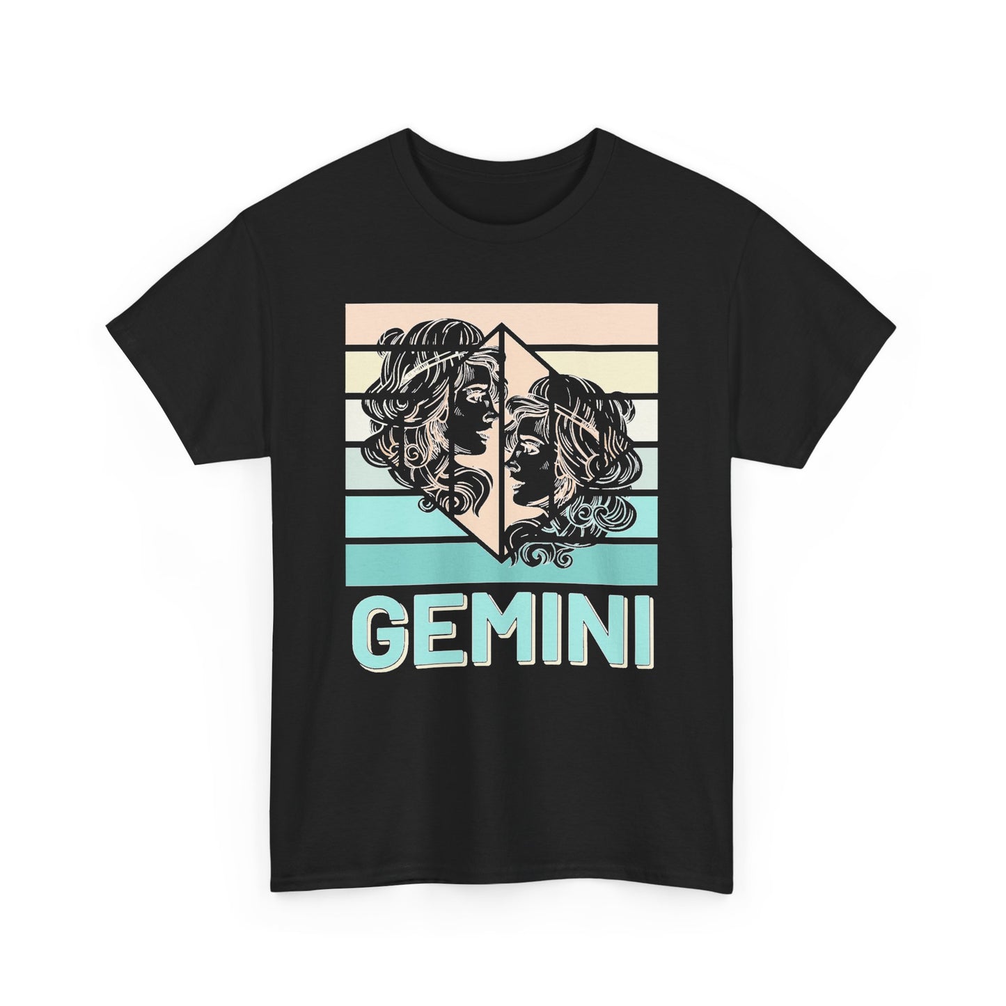 Gemini Zodiac Heavy Cotton Tee, Perfect for Astrology Lovers, Birthday Gifts, Casual Wear, Star Sign Apparel, Vintage Unisex Graphic Tee